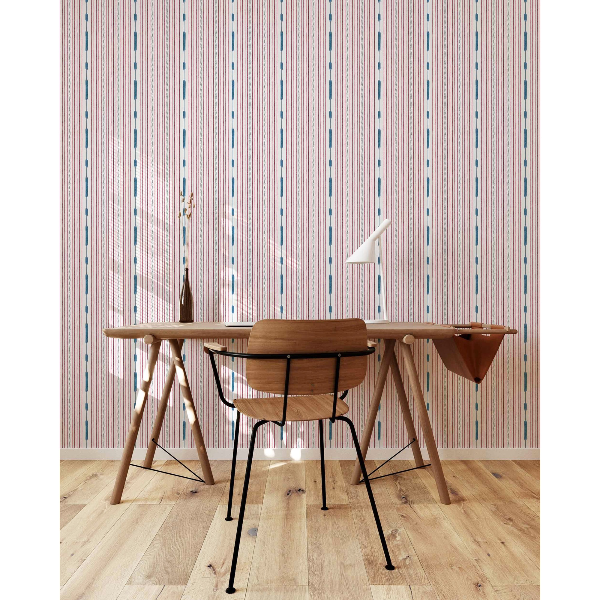 Papel pintado Huipil Ikart Coordonné - Rojo Rojo-2