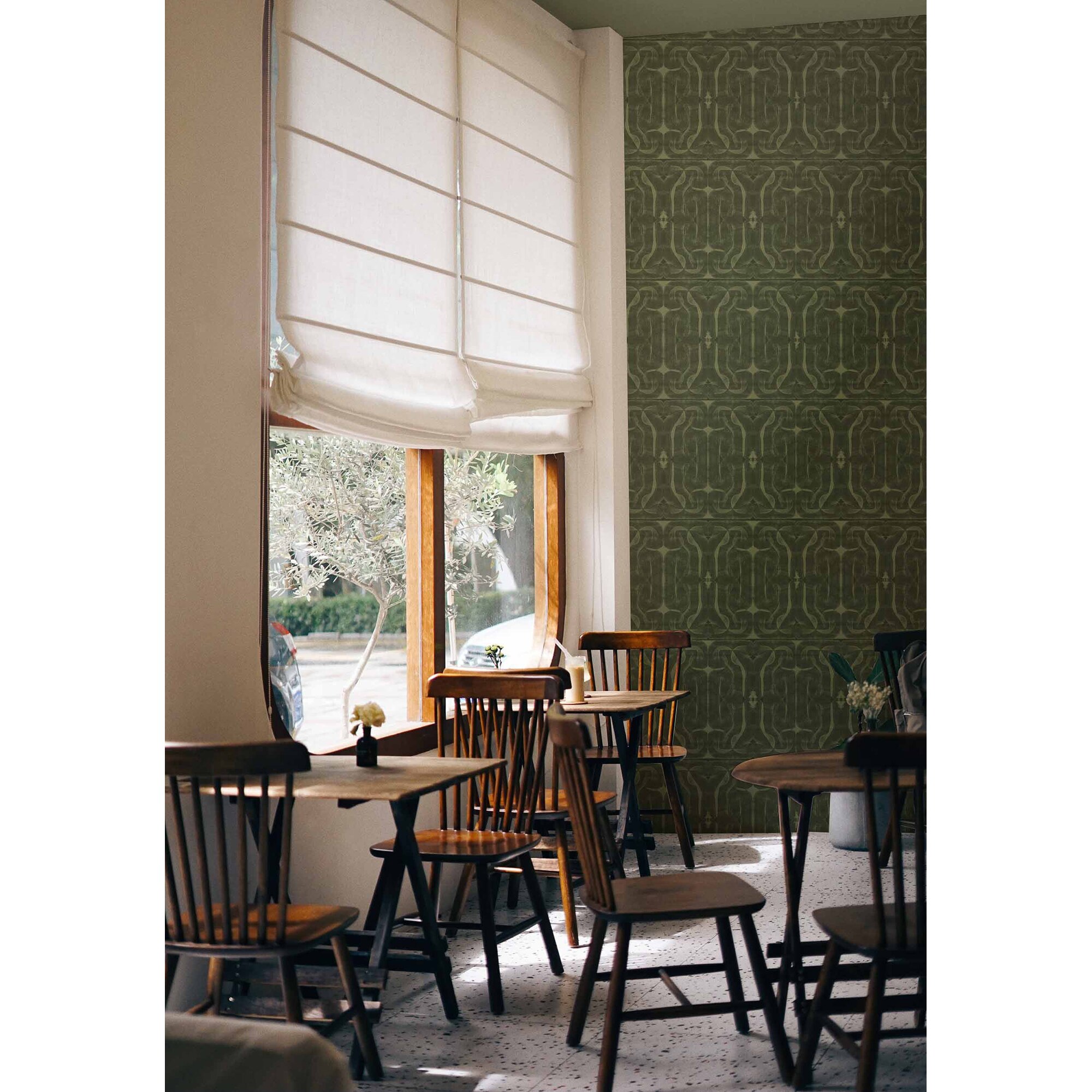 Papel pintado TNT Infinity Strokes Rest Time Coordonné - Verde Verde-2