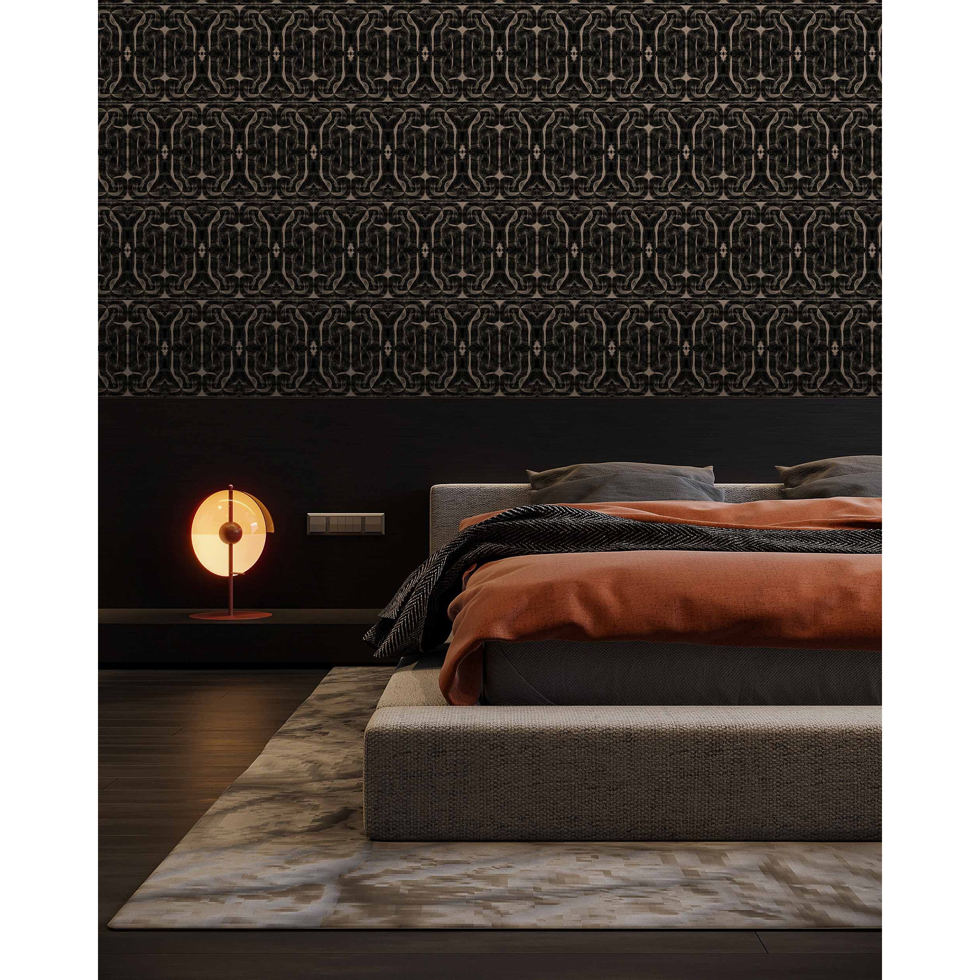 Papel pintado TNT Infinity Strokes Rest Time Coordonné - Negro Negro-2