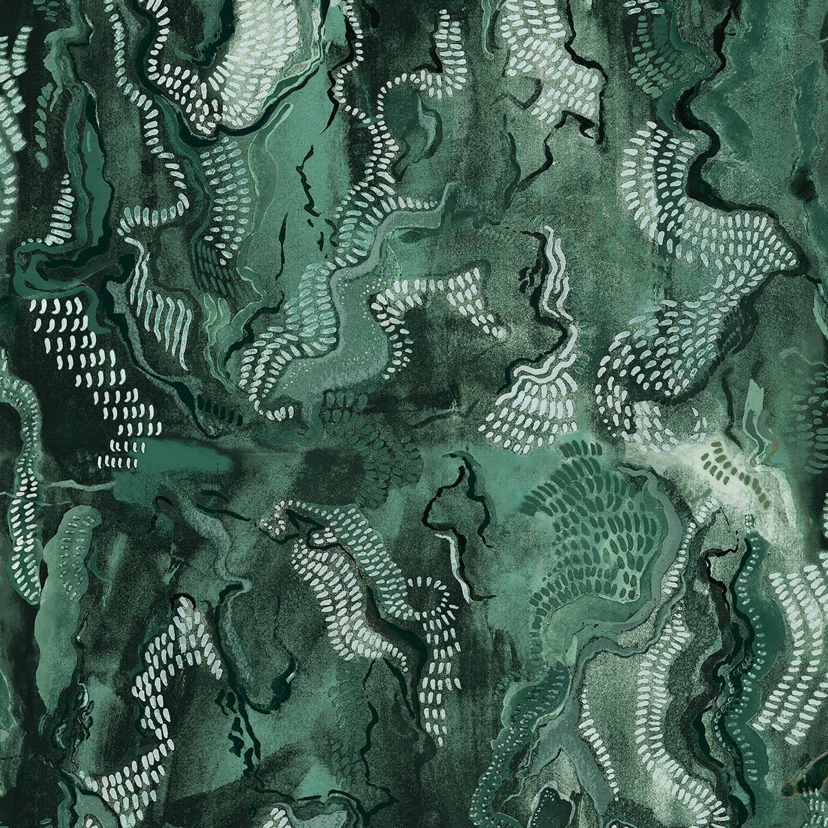 Papel pintado TNT Timeless Stones Rest Time Coordonné - Verde Verde-1