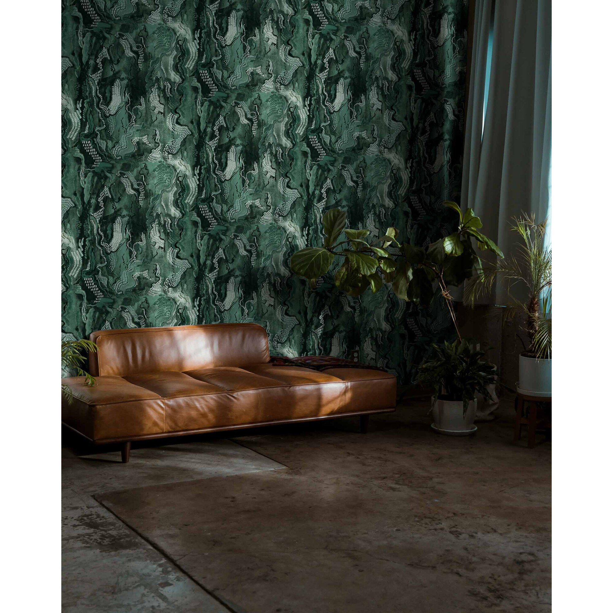 Papel pintado TNT Timeless Stones Rest Time Coordonné - Verde Verde-2