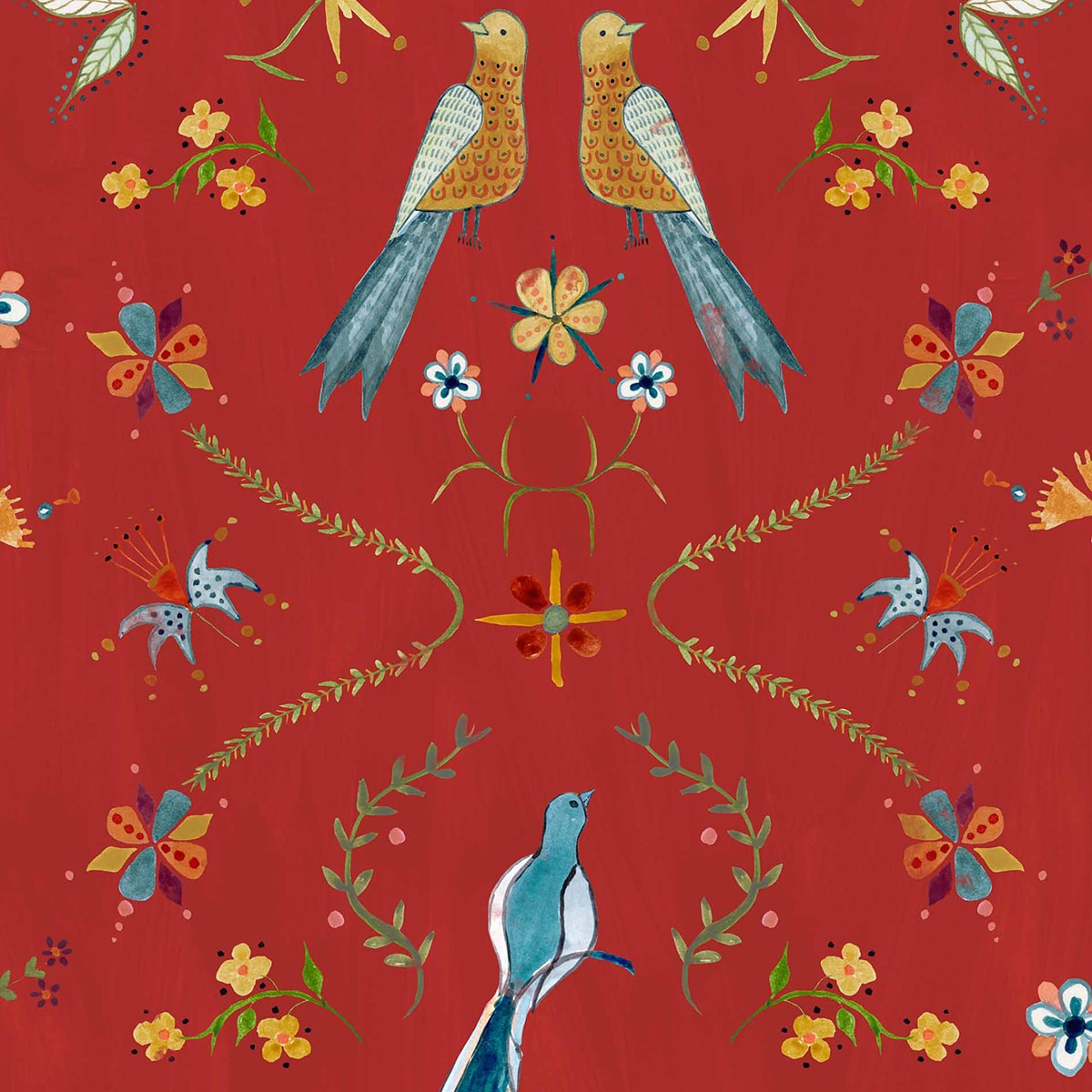 Pepel Pintado TNT Metaphoric Birds Rest Time Vermelho-1