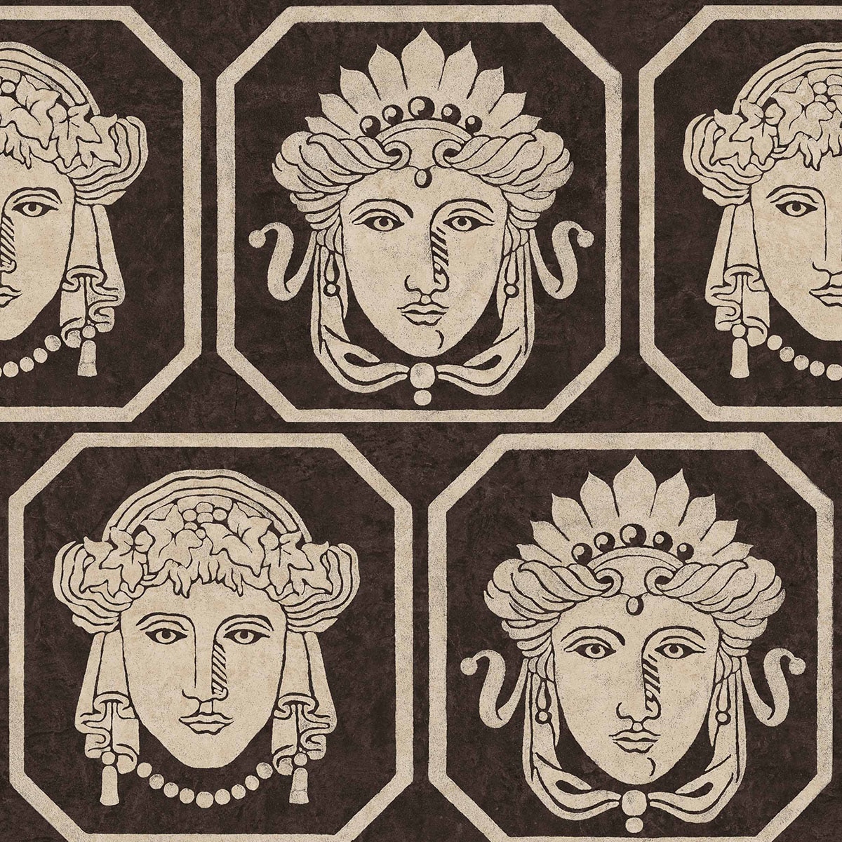 Papel Maiorum TNT de la colección Pompei Coordonné - Carbón Carbón-1