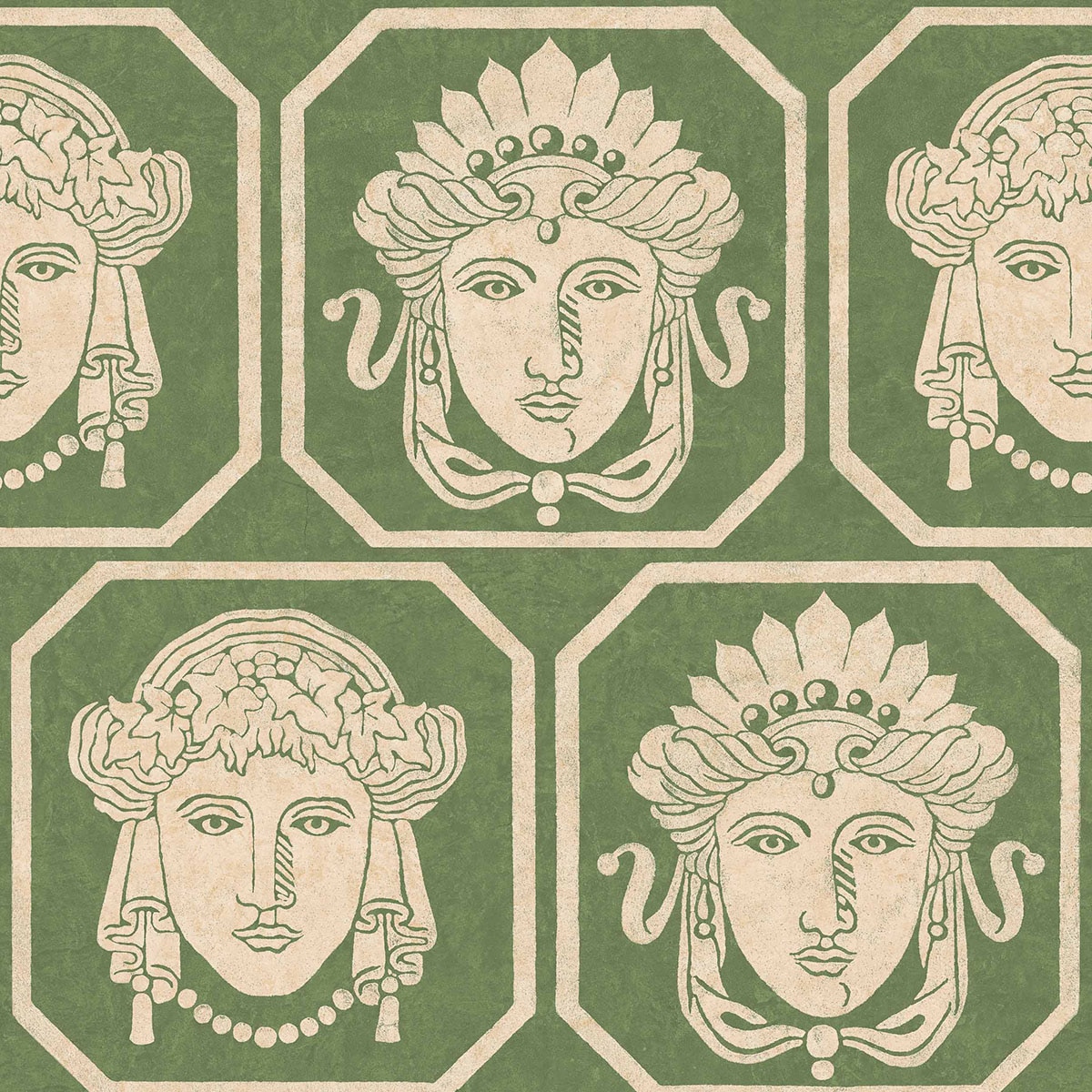 Papel Maiorum TNT de la colección Pompei Coordonné - Musgo Musgo-1