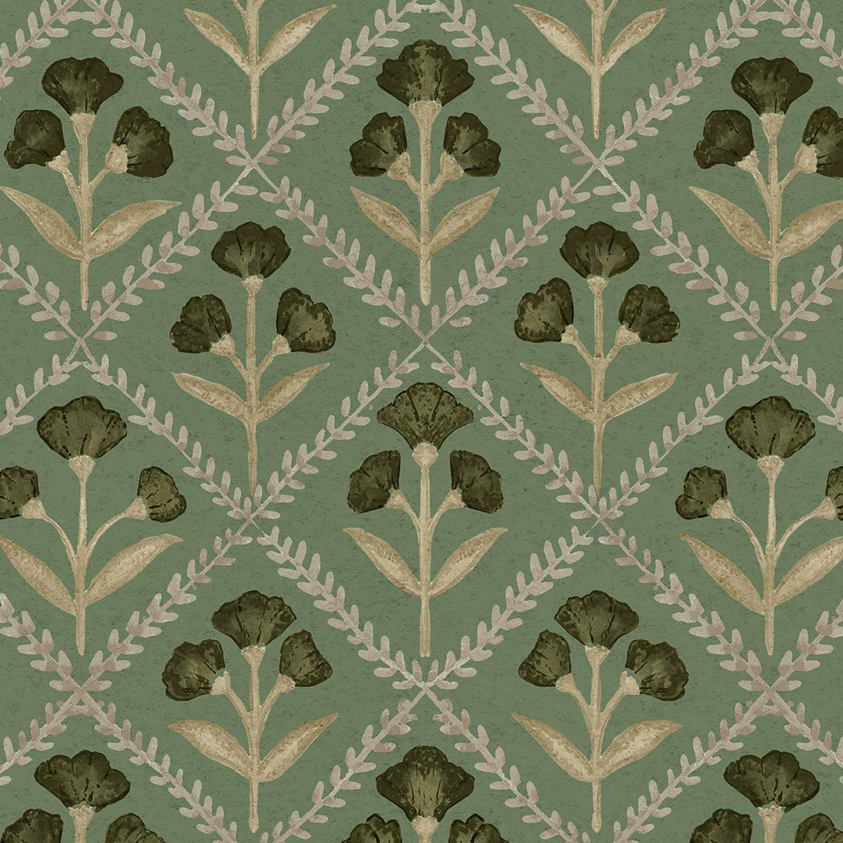 Papel pintado TNT Poppy de la colección Victorian Coordonné - Esmeralda Esmeralda-1