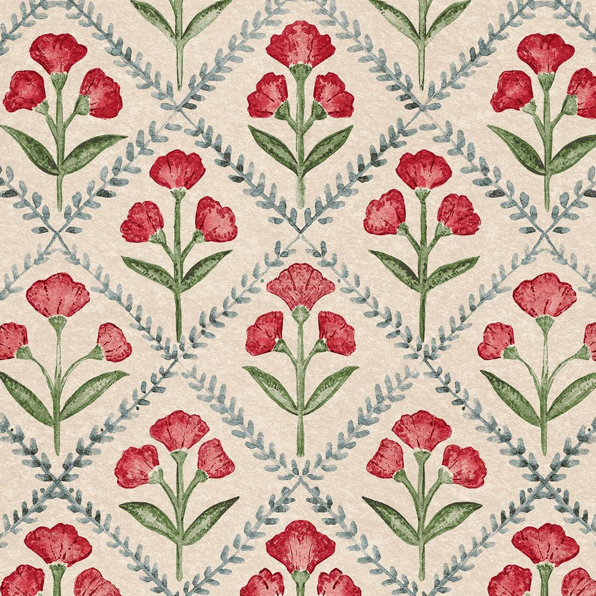 Papel pintado TNT Poppy de la colección Victorian Coordonné - Rojo Rojo-1