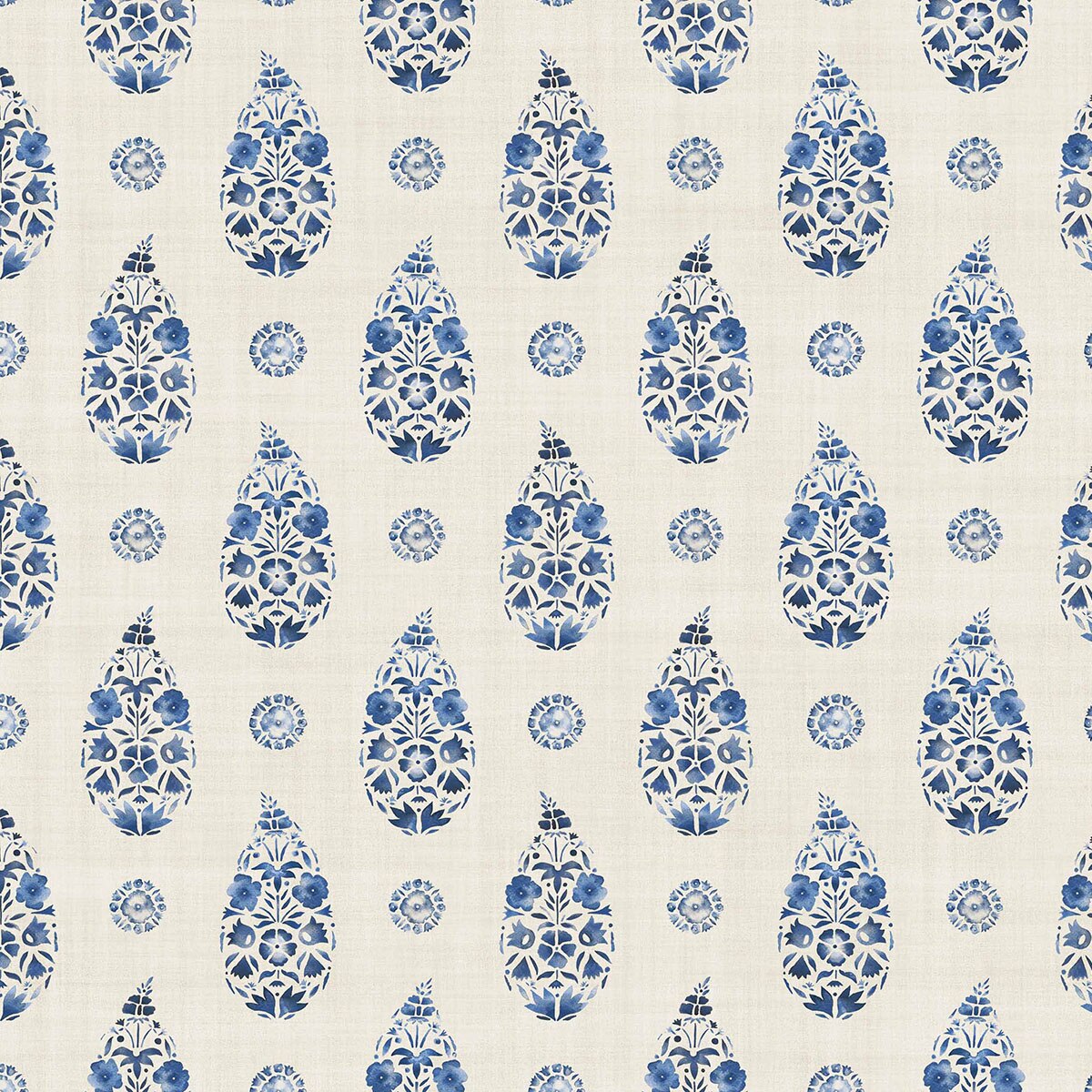 Imagen 1 de Papel pintado TNT Paisley de la colección Victorian Coordonné - Azul Azul
