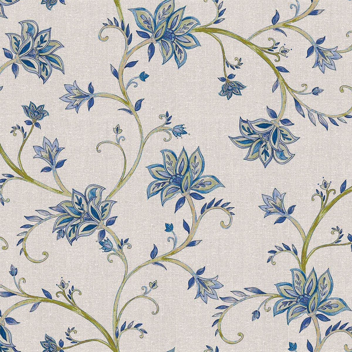 Papel pintado TNT Lily de la colección Victorian Coordonné - Azul Azul-1