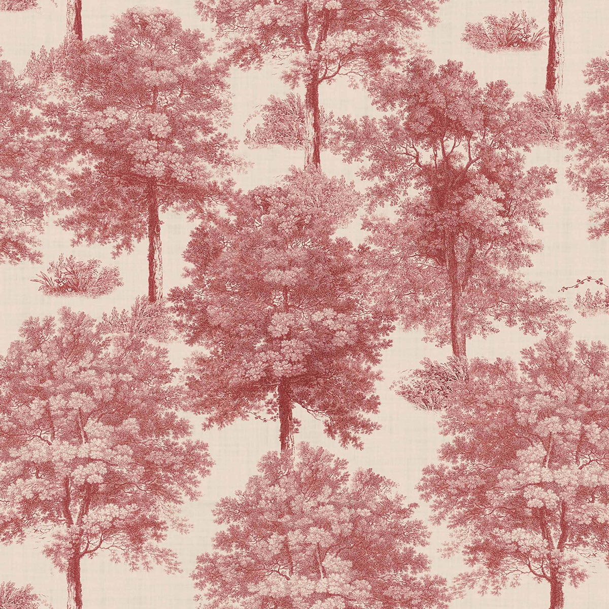 Papel de Parede TNT Chesnut Tree da Coleção Victorian Vermelho-1