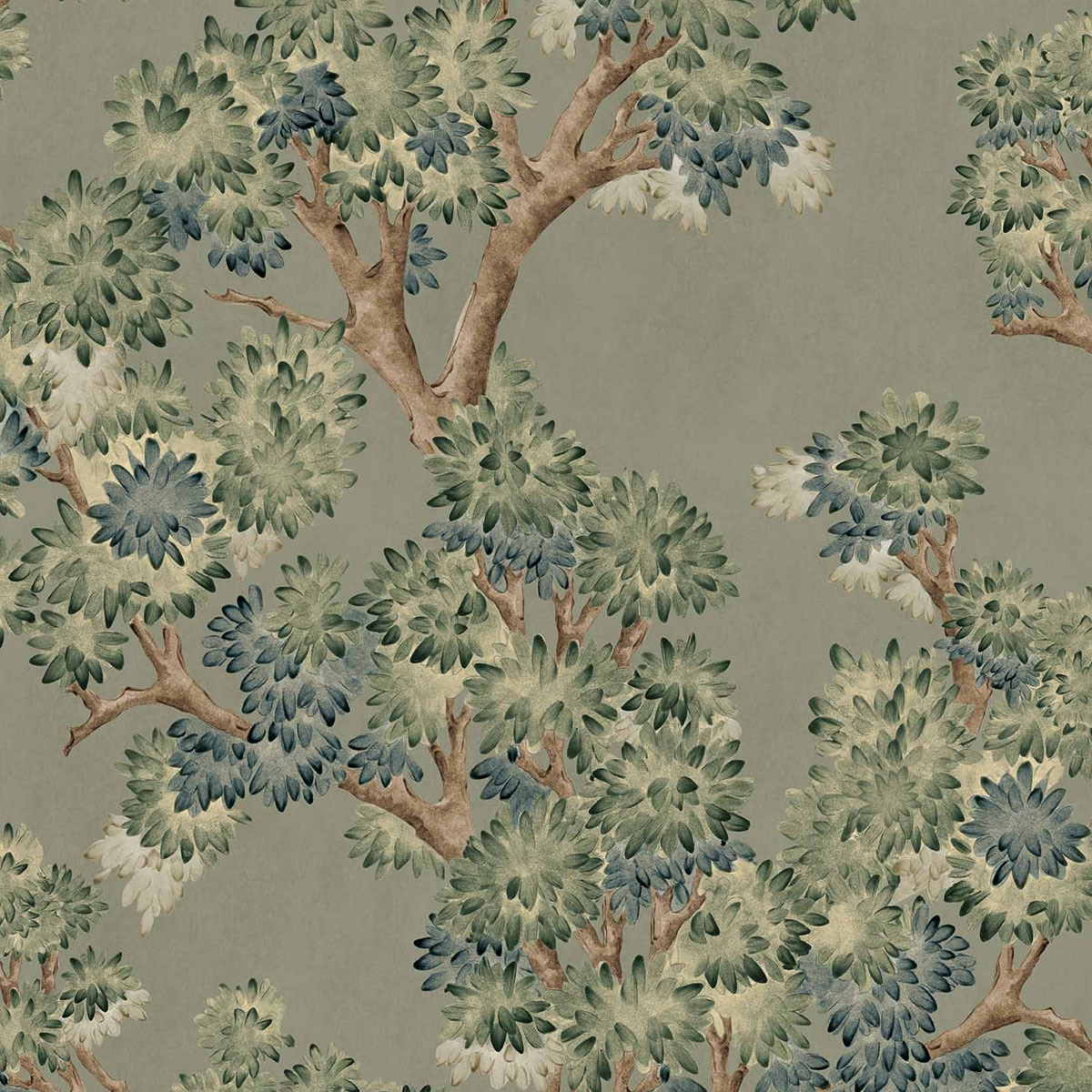 Papel pintado Field Maple de la colección Cotswolds Ybarra & Serret - Verde Verde-1