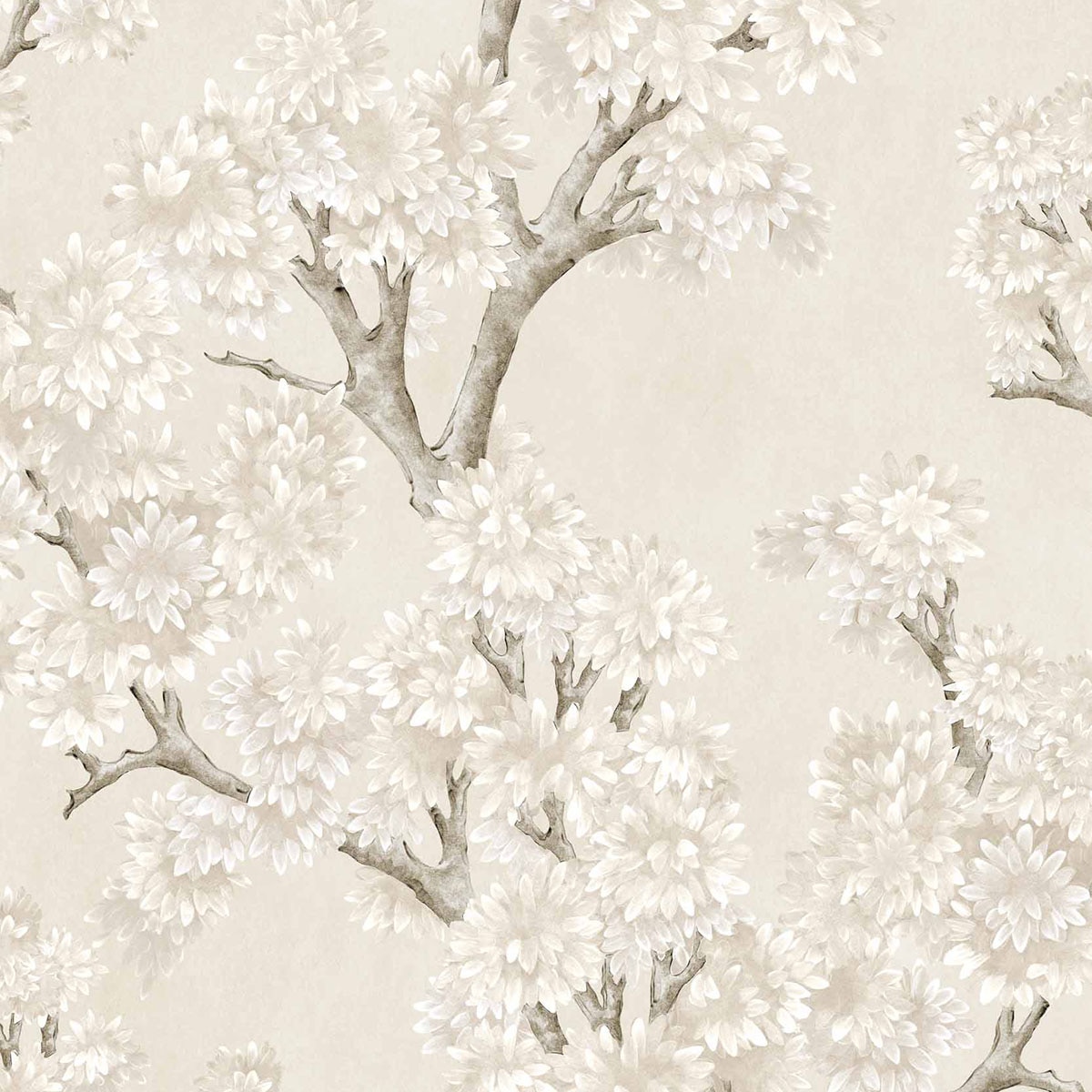 Papel pintado Field Maple de la colección Cotswolds Ybarra & Serret - Hueso Hueso-1