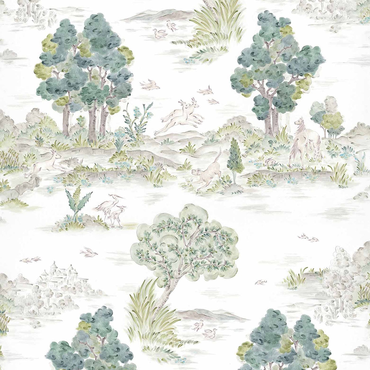 Papel pintado Royal Oak de la colección Cotswolds Ybarra & Serret - Menta Menta-1