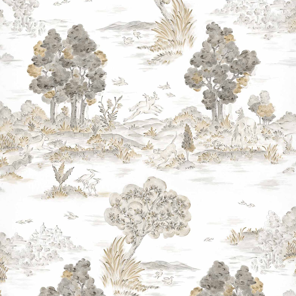 Imagen 0 de Papel pintado Royal Oak de la colección Cotswolds Ybarra & Serret Amarillo
