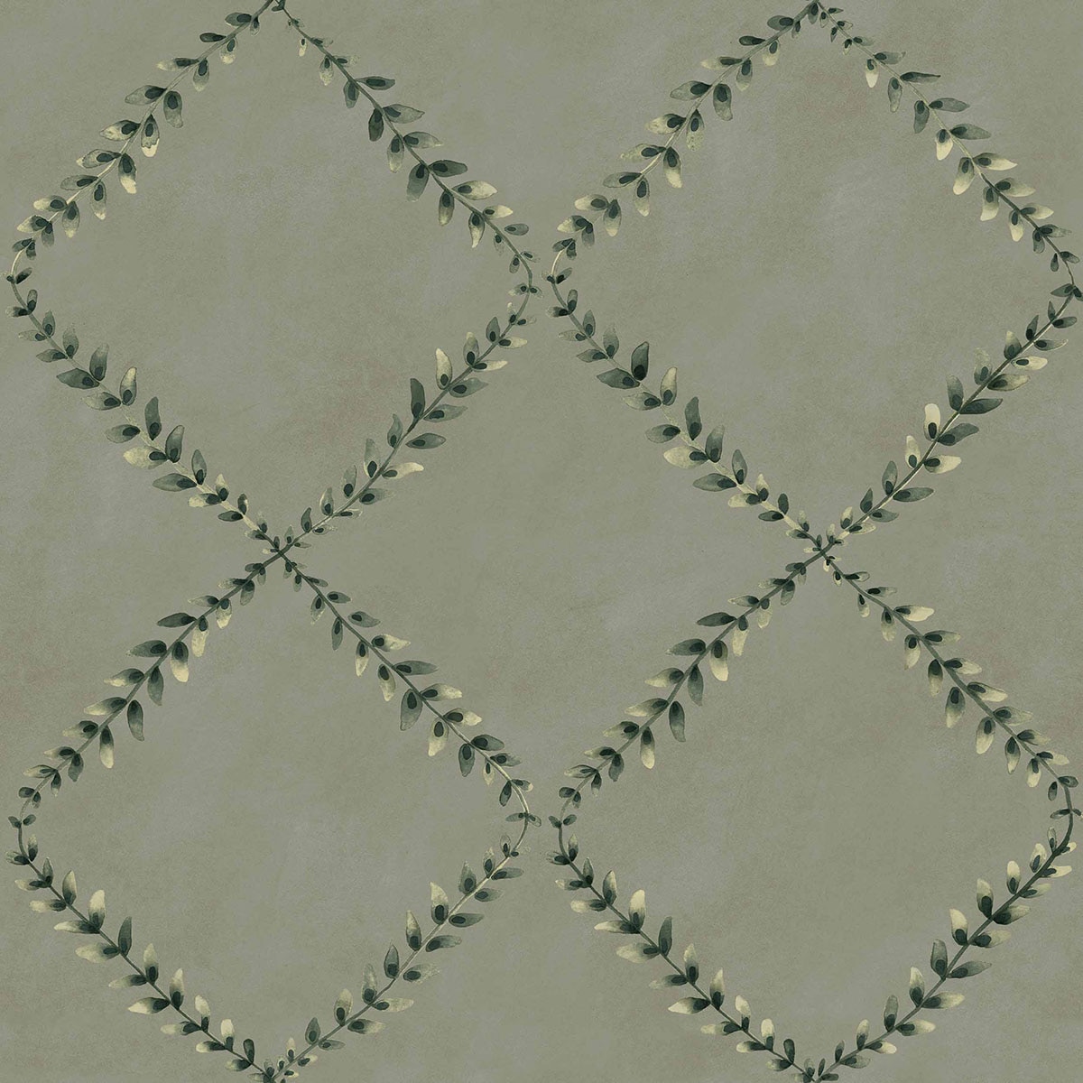 Papel pintado Ivy Garland de la colección Cotswolds Ybarra & Serret - Verde Verde-1