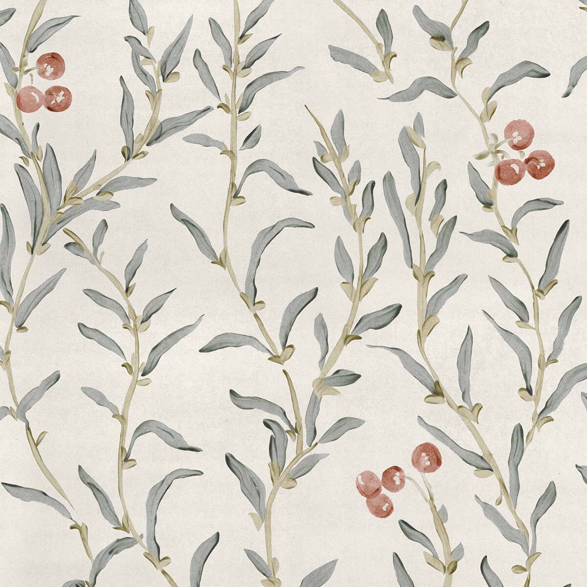 Imagen 0 de Papel pintado Wild Blackthorn de la colección Cotswolds Ybarra & Serret Bermellón