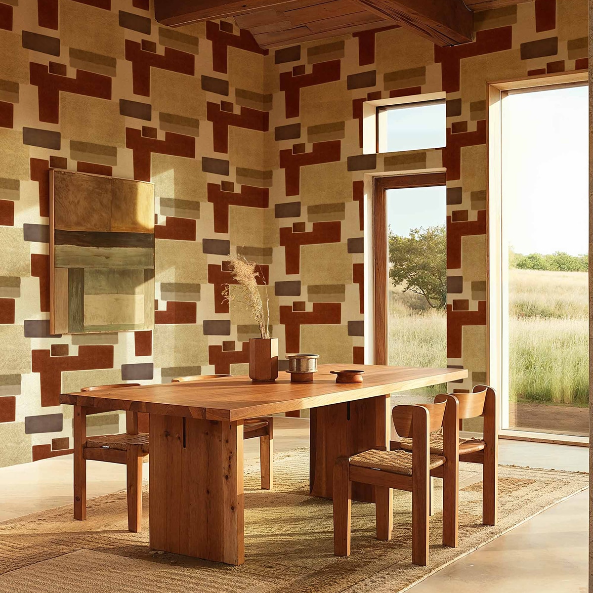 Papel de Parede Zacatecas da Coleção Sarape Terracota-2