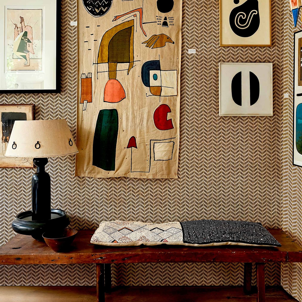 Papel de Parede Tule da coleção Sarape Areia-2