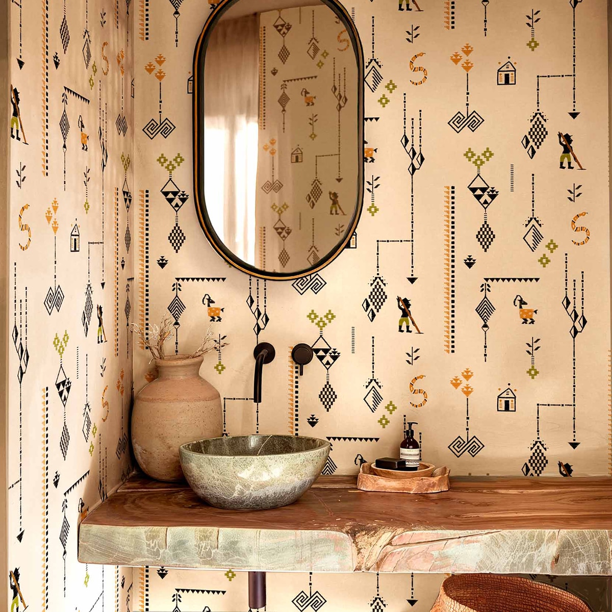 Papel de Parede Criollo da Coleção Sarape Areia-2