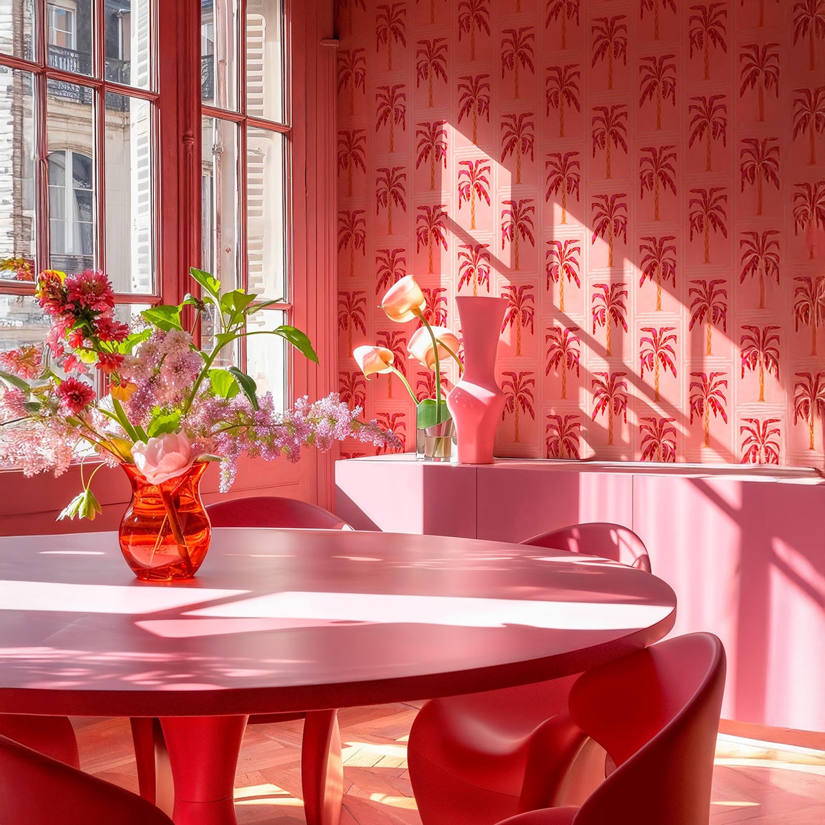 Papel de Parede TNT Verão da Coleção Coco Davé ColortheraPills Rosa-2