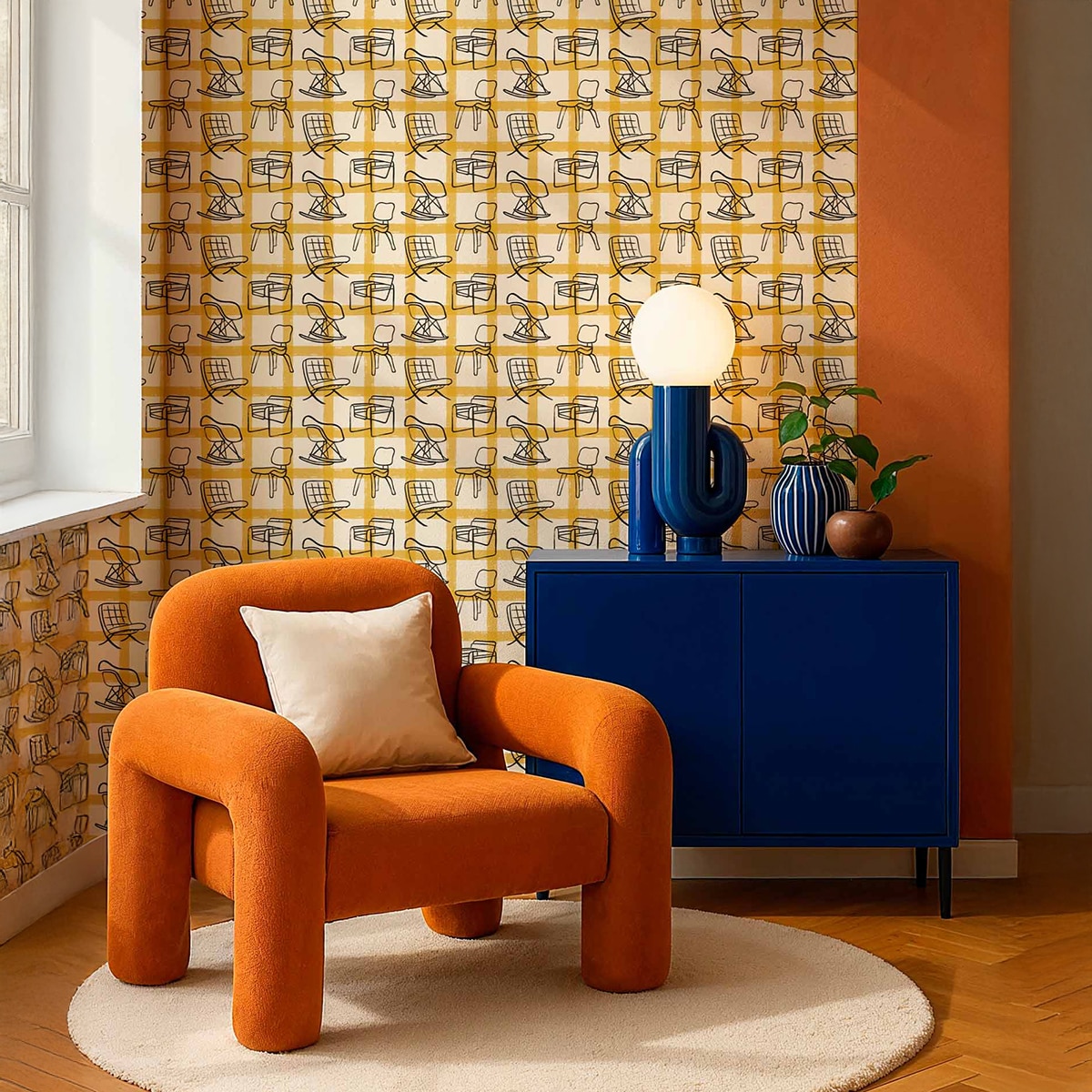 Imagen 2 de Papel pintado TNT Icónicos de la colección Coco Davé ColortheraPills de Coordonné - Dorado Dorado