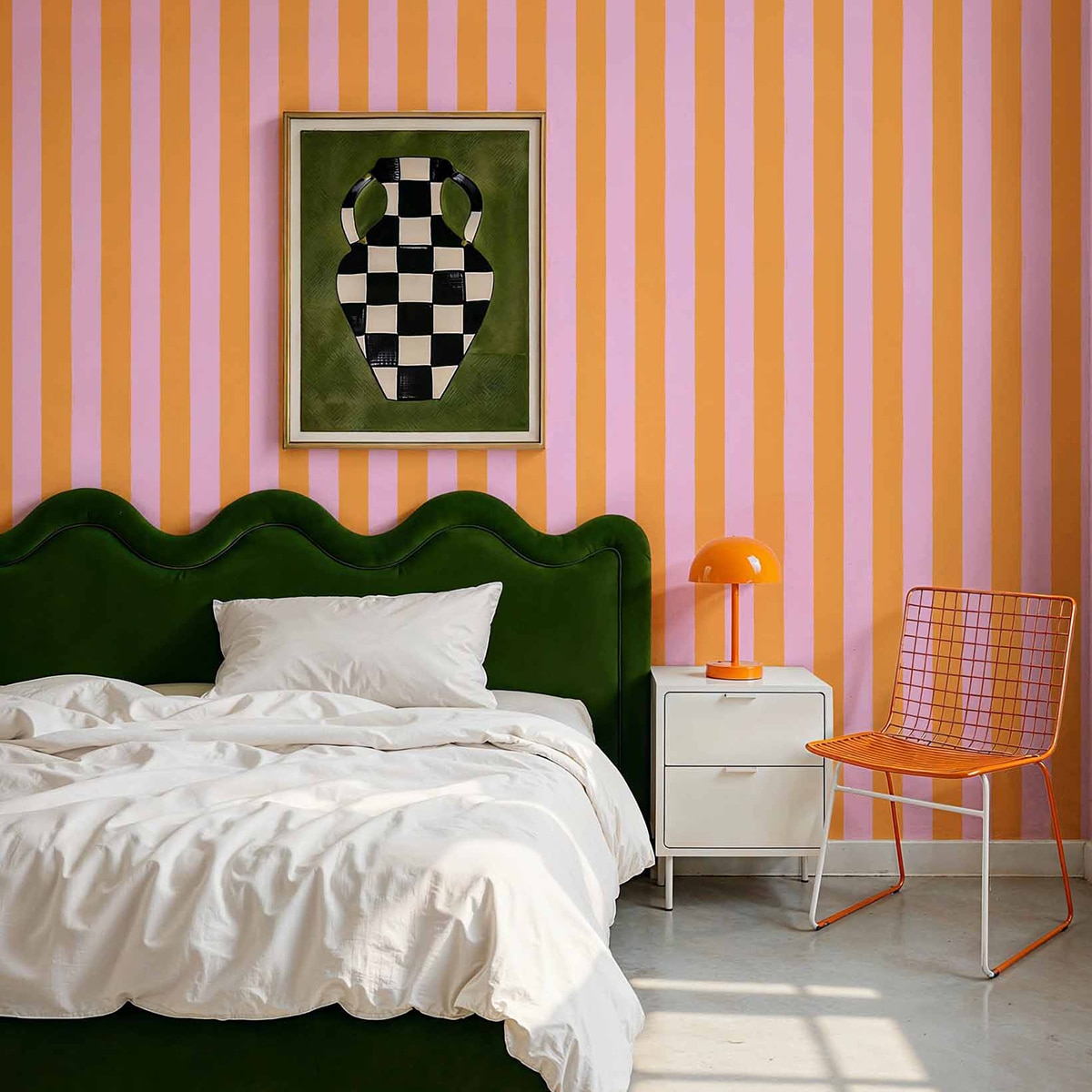 Papel pintado TNT Toldo de la colección Coco Davé ColortheraPills de Coordonné - Naranja Naranja-2