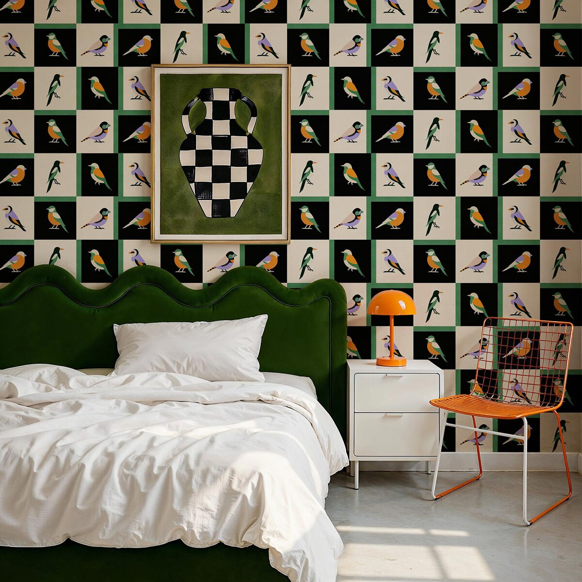 Imagen 2 de Papel pintado TNT Like a Bird de la colección Coco Davé ColortheraPills de Coordonné - Negro Negro