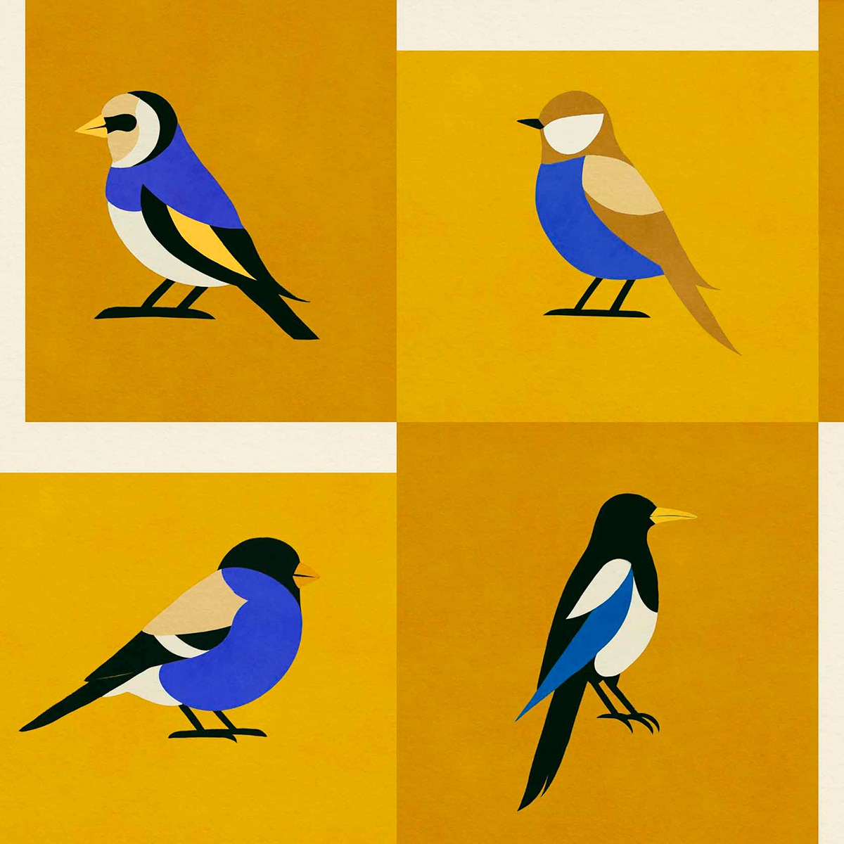 Imagen 1 de Papel pintado TNT Like a Bird de la colección Coco Davé ColortheraPills de Coordonné Dorado