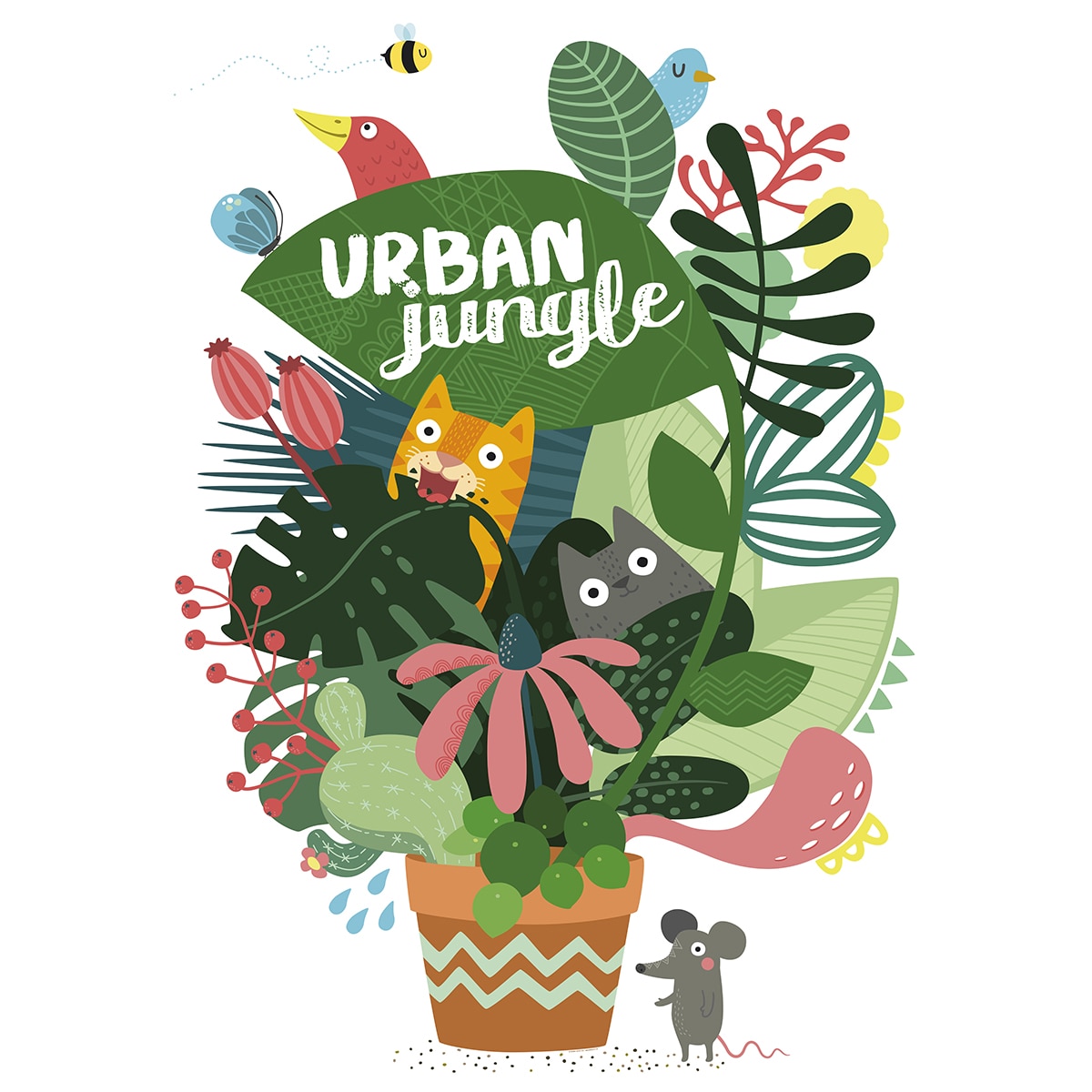 Papel de parede fotográfico Jungle Rasch Multicolor-1