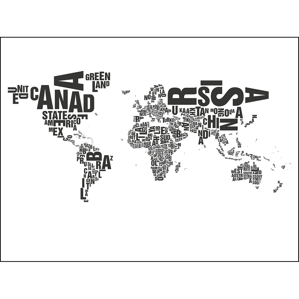Papel de parede fotográfico World Map Rasch Branco-1