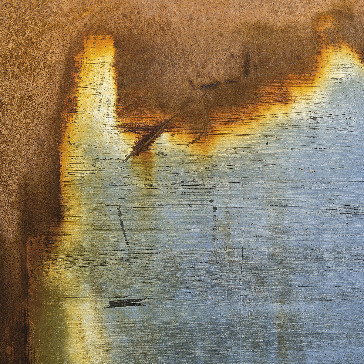 Papel de parede fotográfico Metal Surface Amarelo-1