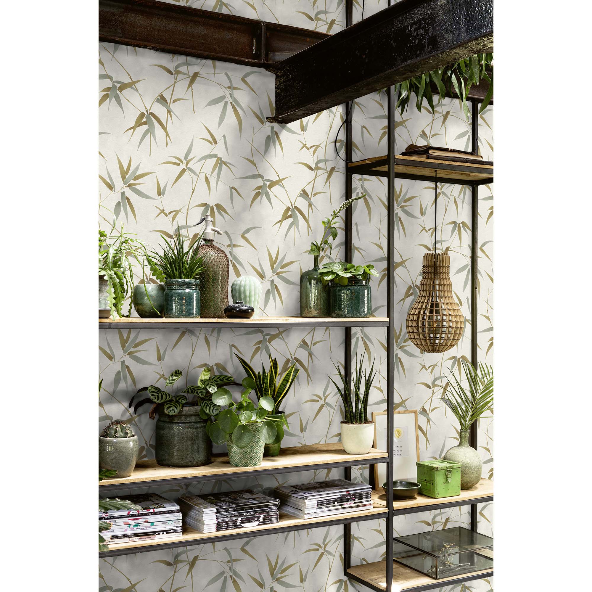 Papel de Parede TNT Bambú Singapur Verde-2