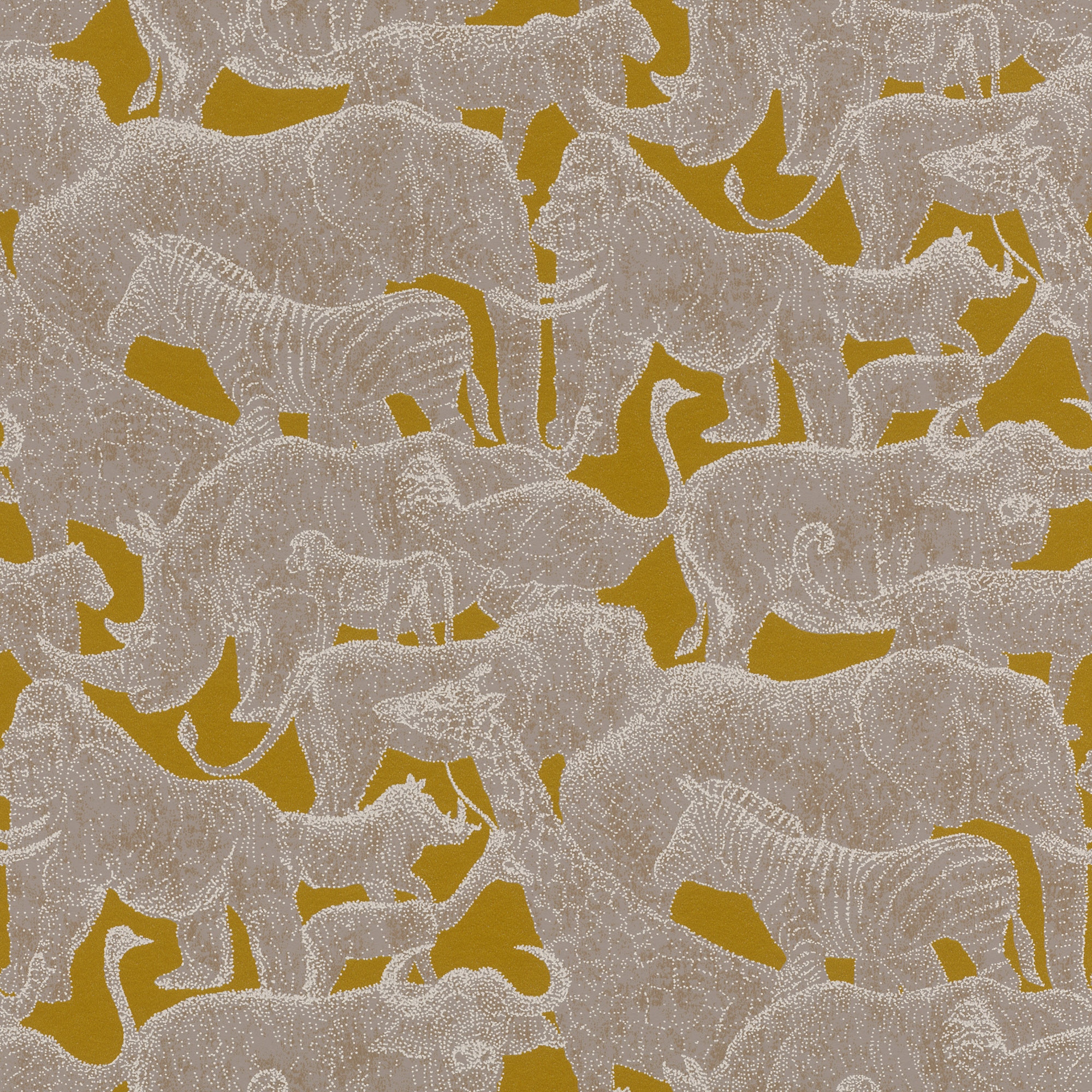 Imagen 1 de Papel pintado TNT Animales Singapur Rasch - Dorado 0,53 x 10 m Dorado