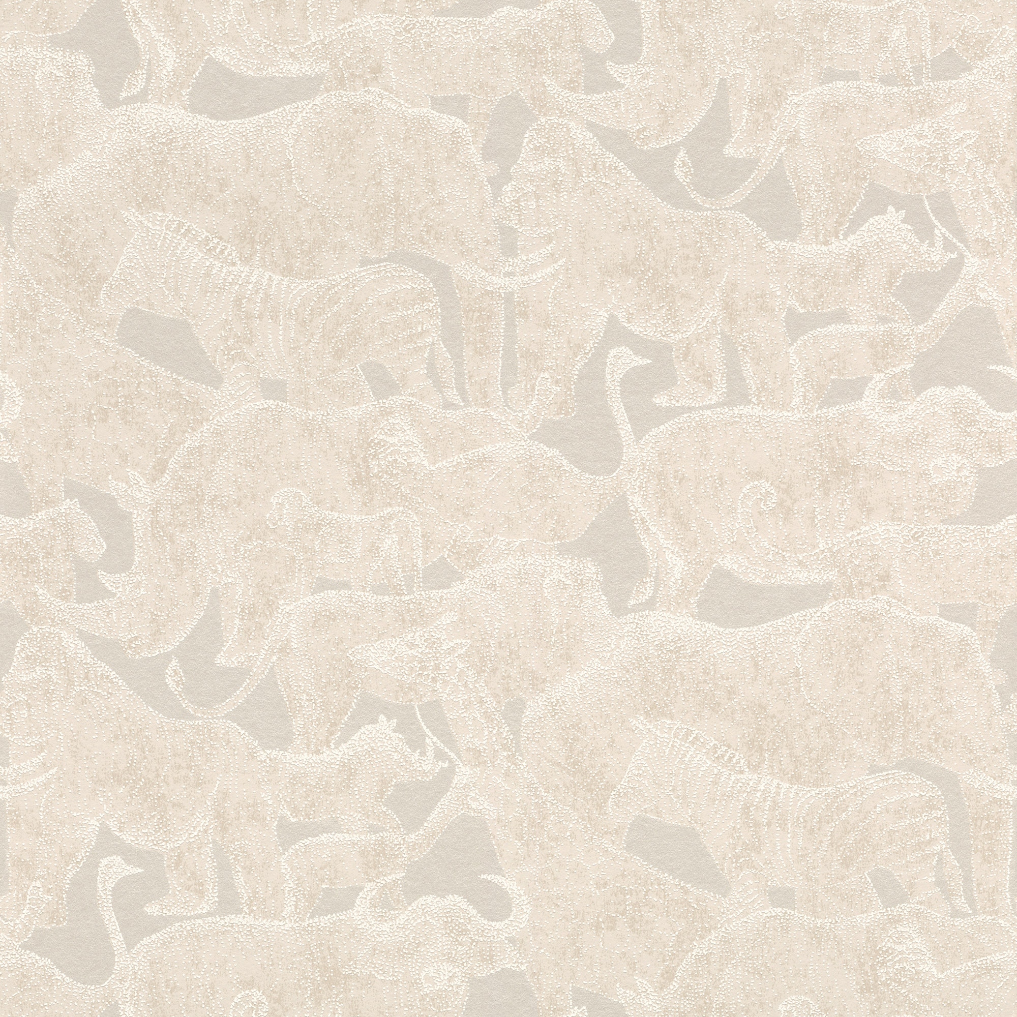 Imagen 1 de Papel pintado TNT Animales Singapur Rasch - Beige 0,53 x 10 m Beige