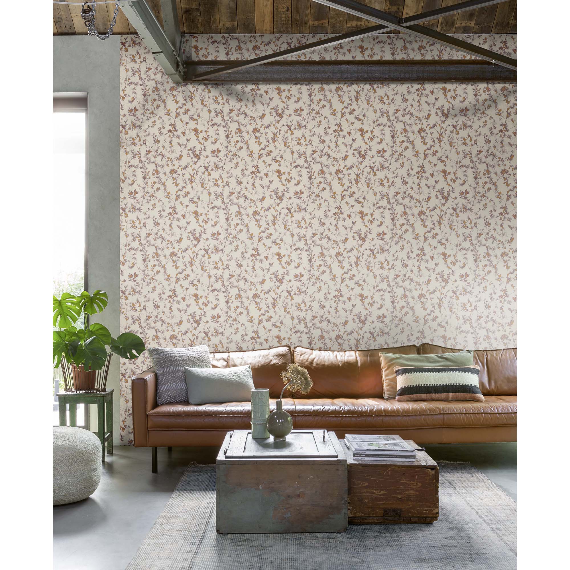 Papel de Parede TNT Folhas Singapur Multicolor-2