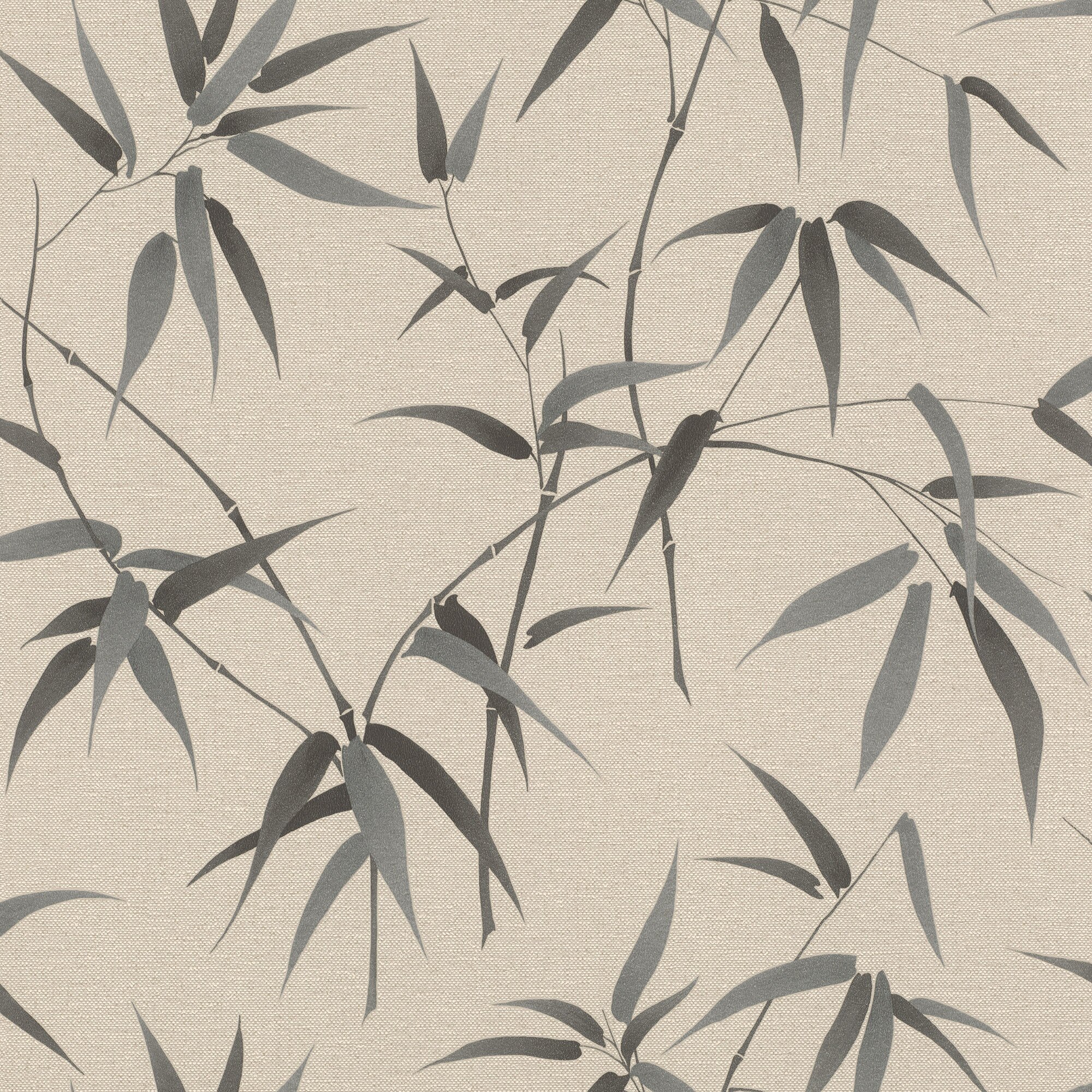 Papel pintado TNT Bambú Singapur Rasch - Gris 0,53 x 10 m Gris-1