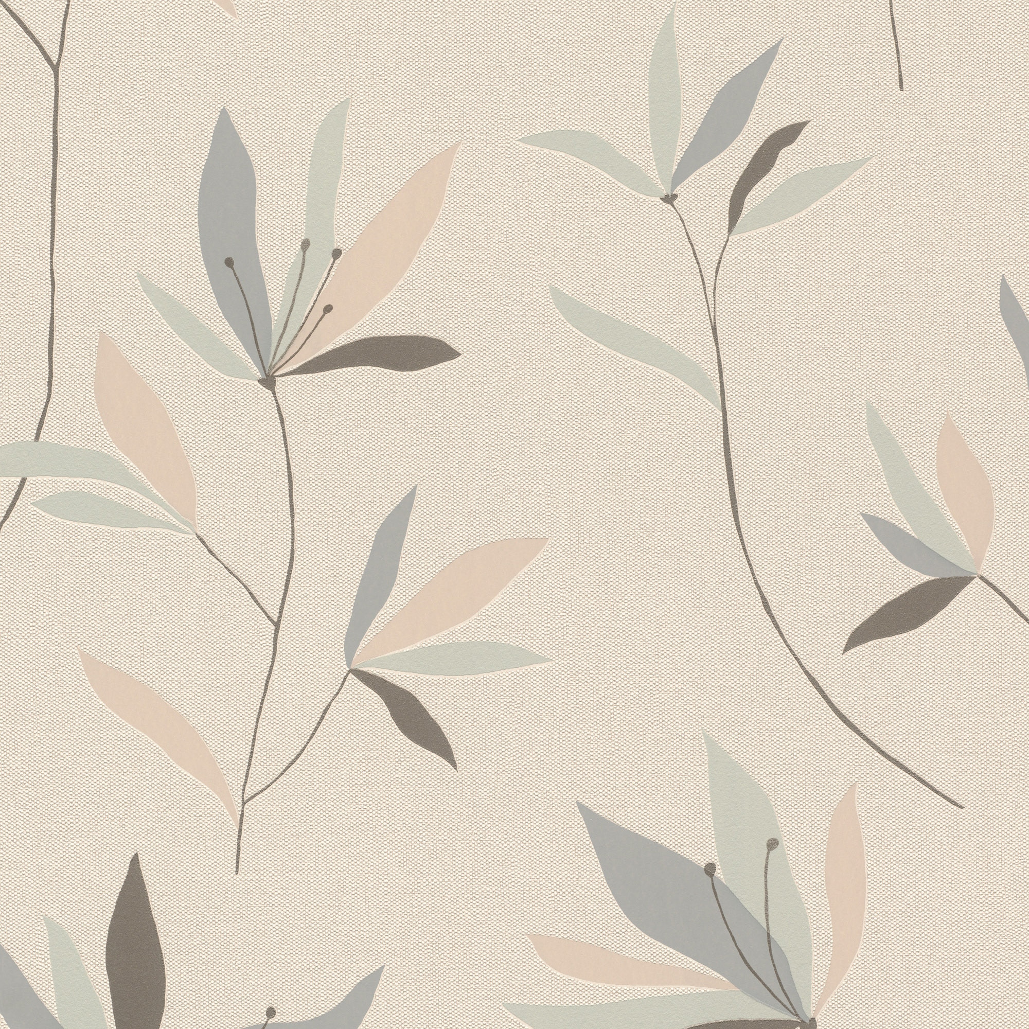 Papel de Parede TNT Floral Utility Bege-1
