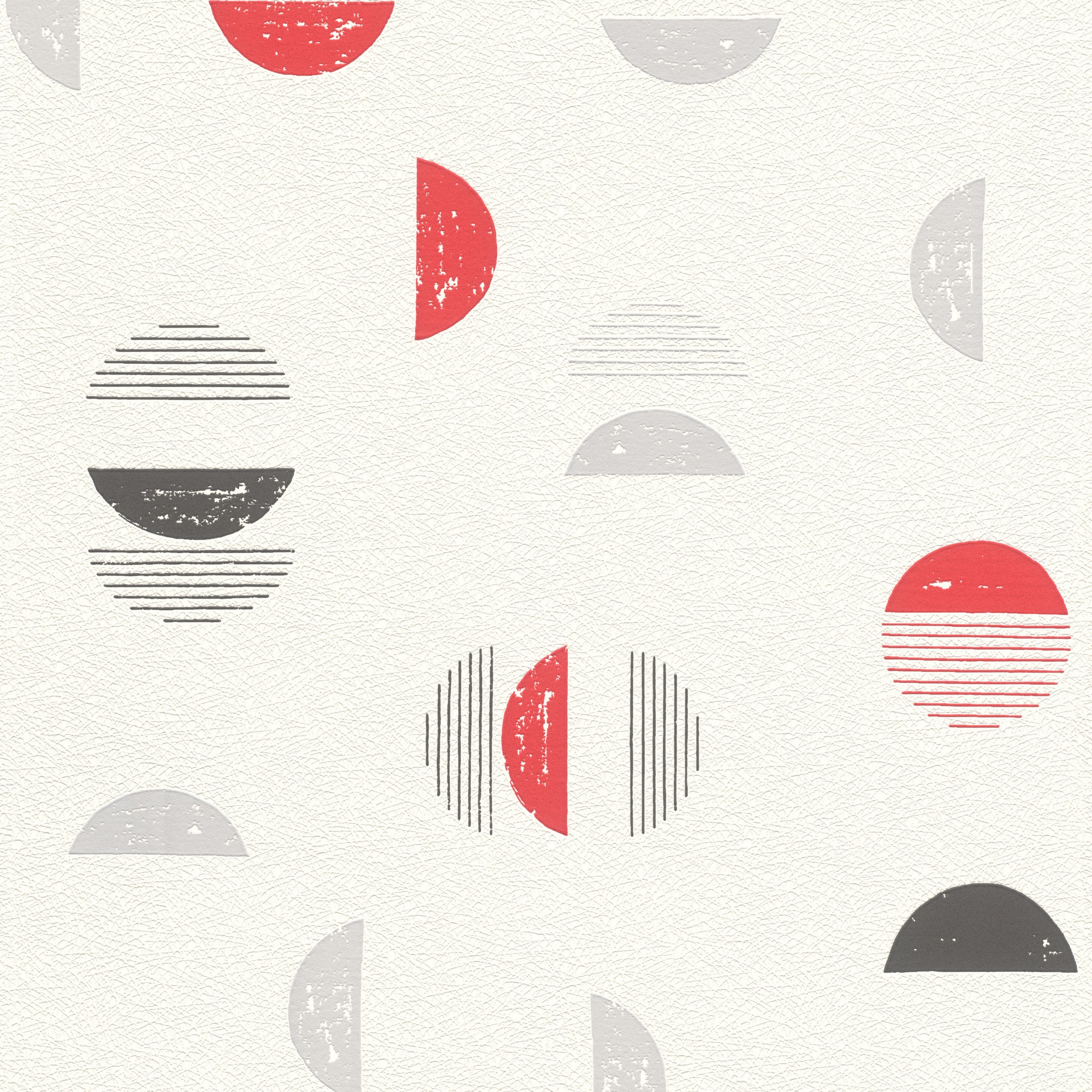 Papel de Parede TNT Semicírculos Utility Vermelho-1