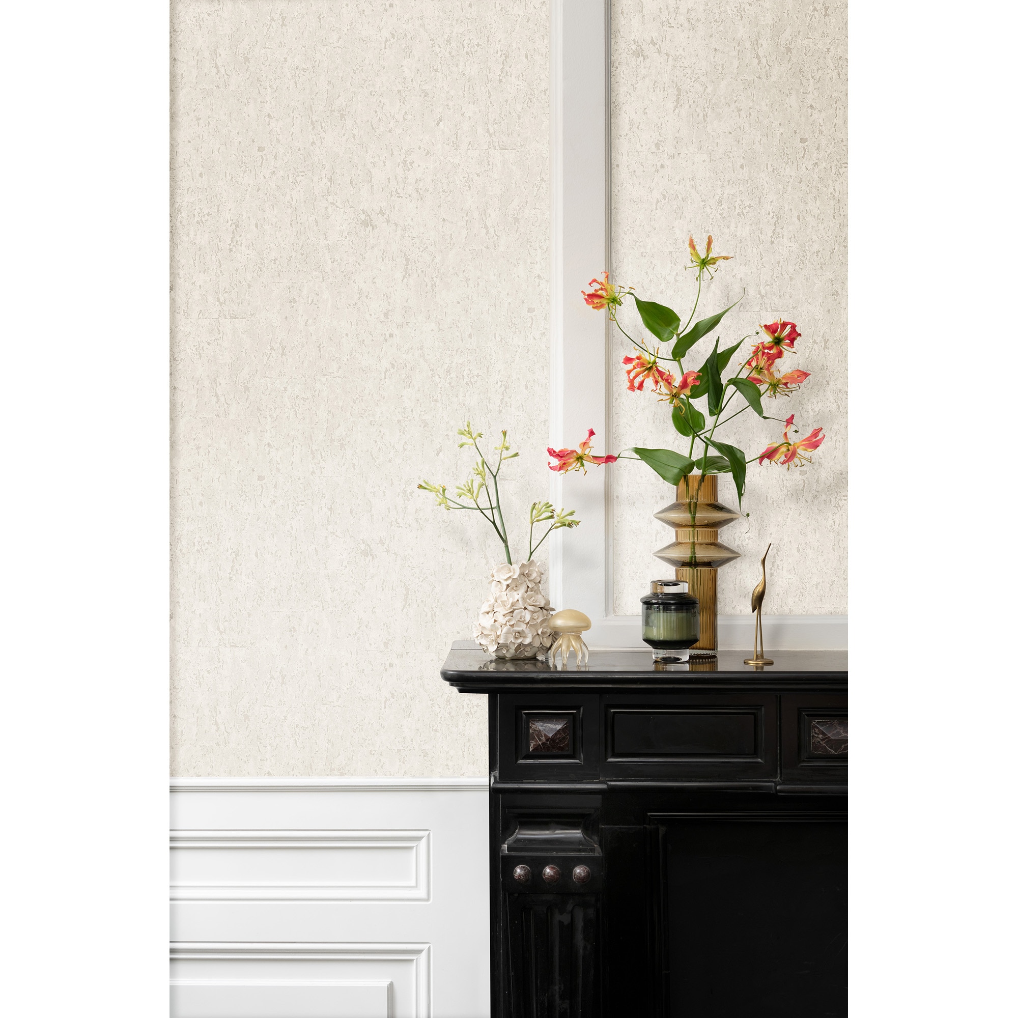 Imagen 2 de Papel pintado TNT Rugoso Madagascar Rasch - Marfil 0,53 x 10 m Marfil