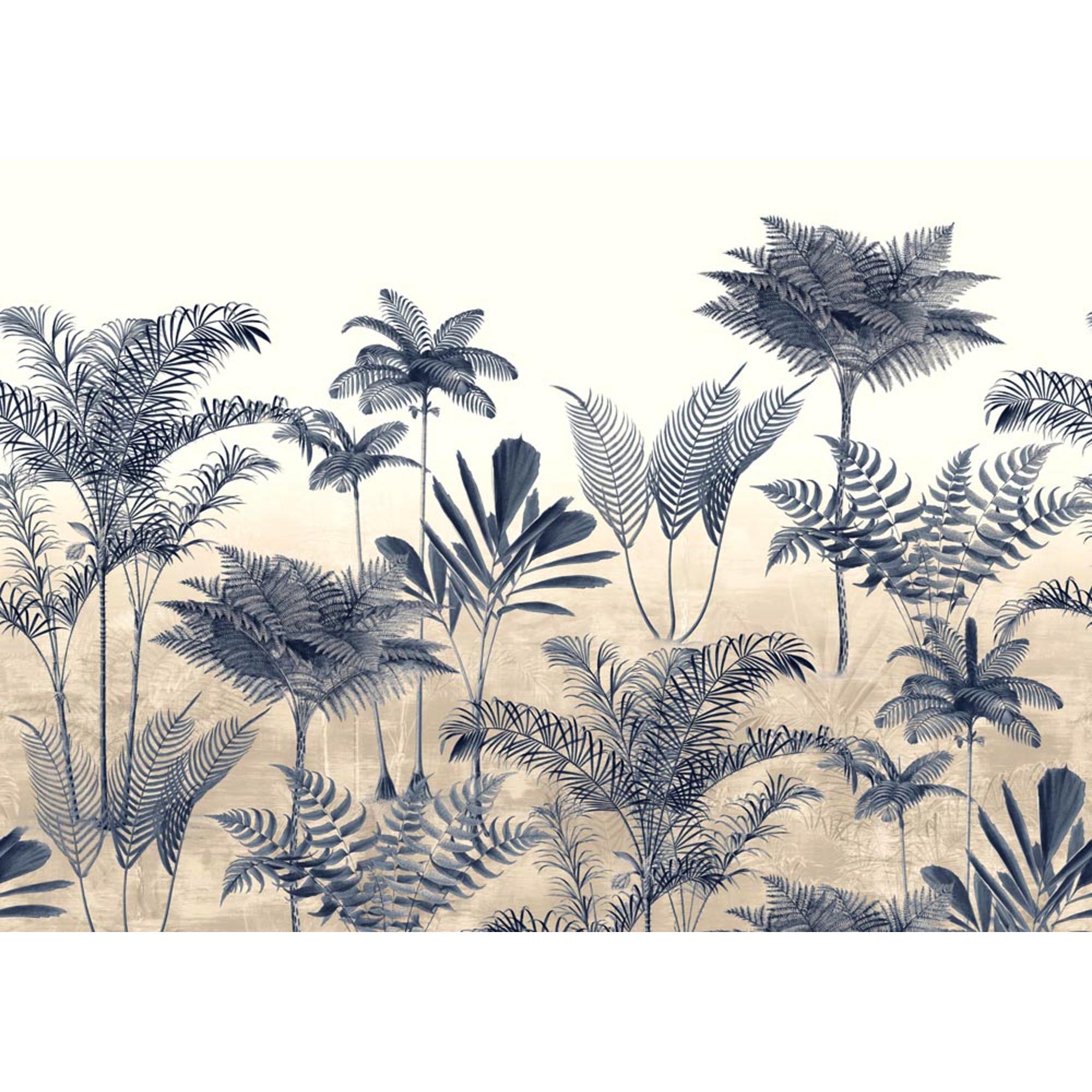 Papel de Parede TNT Vegetação Madagáscar Azul-1