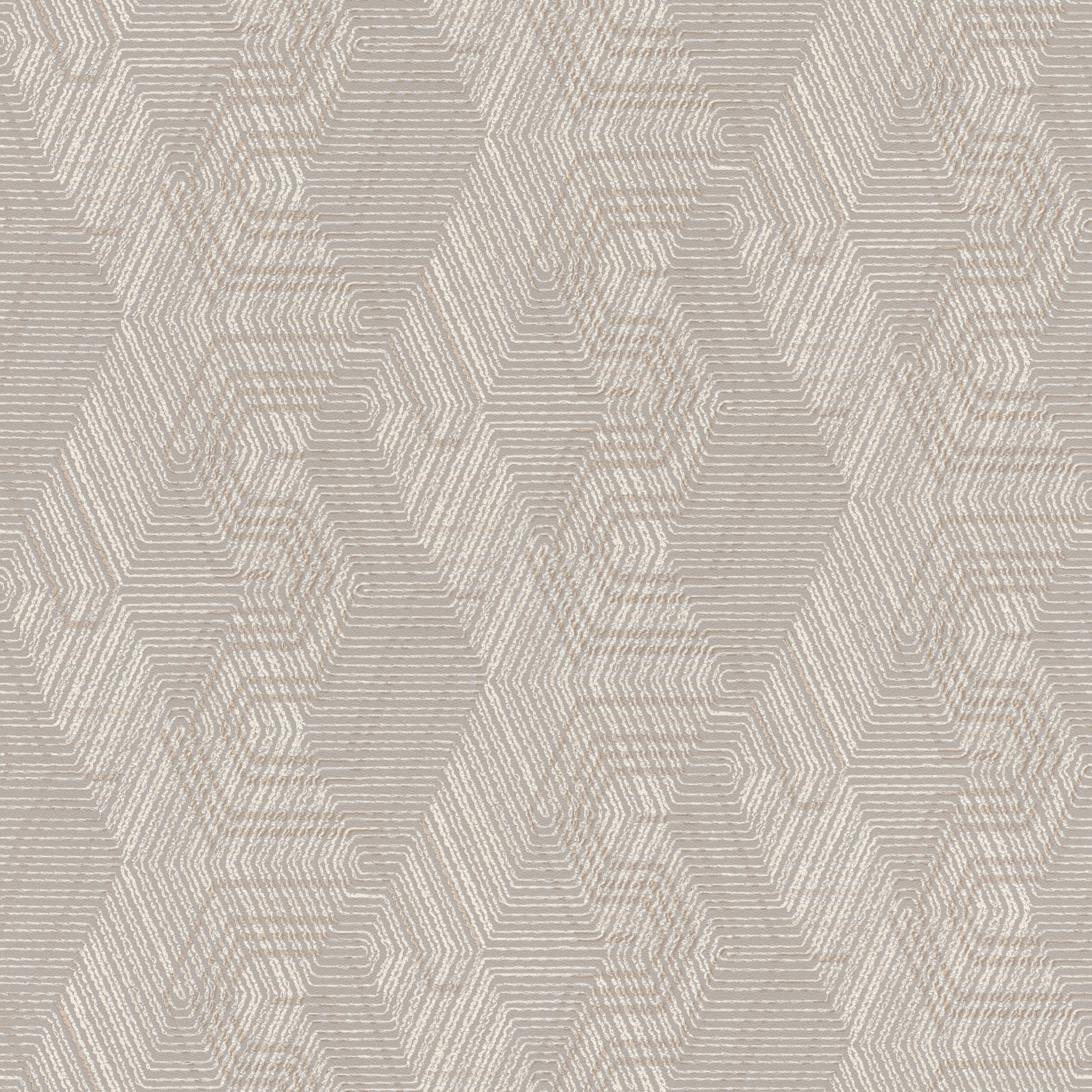 Papel pintado TNT Geométrico Kenya Rasch - Gris claro Gris claro-1