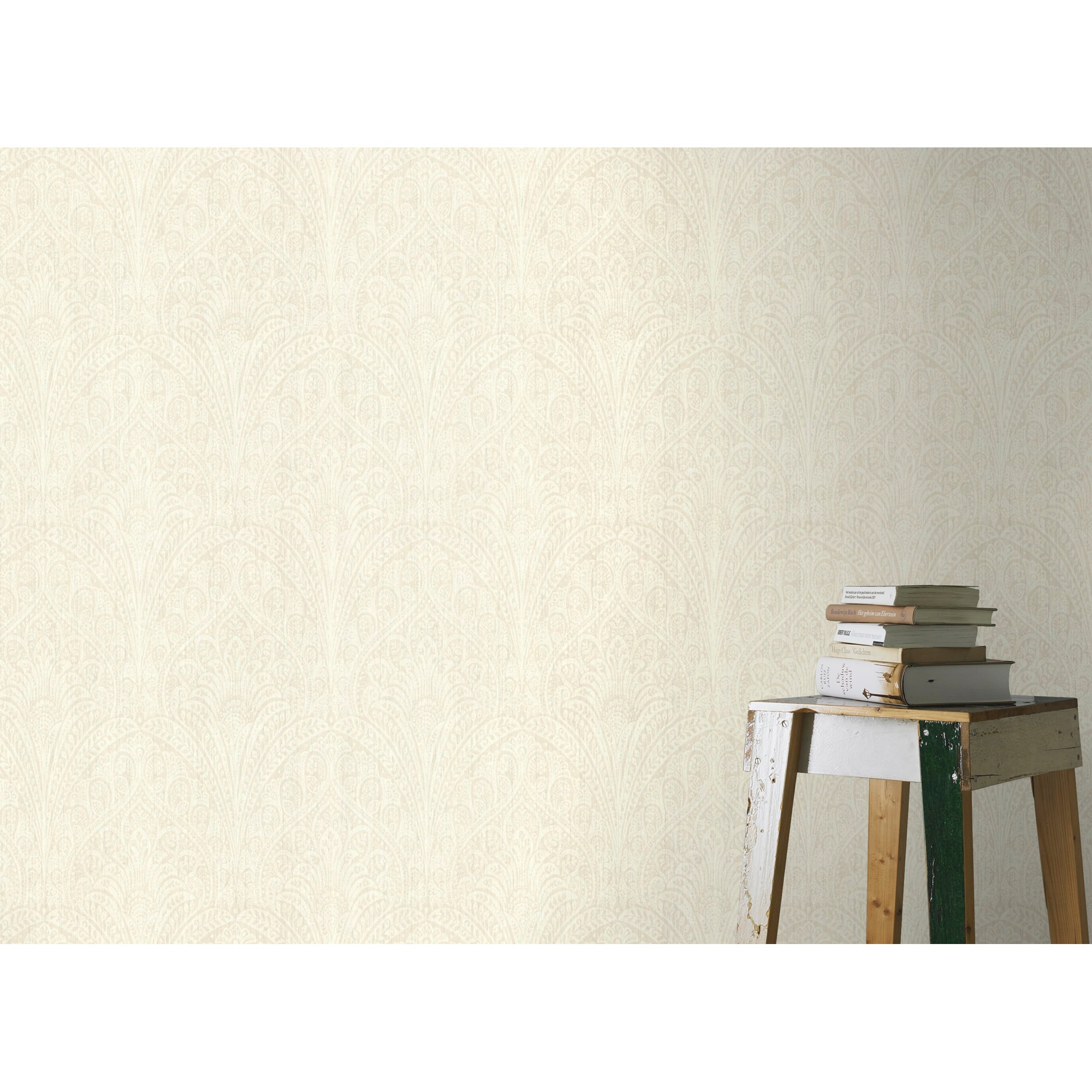 Papel pintado TNT Damascos Kenya Rasch - Beige Beige-2
