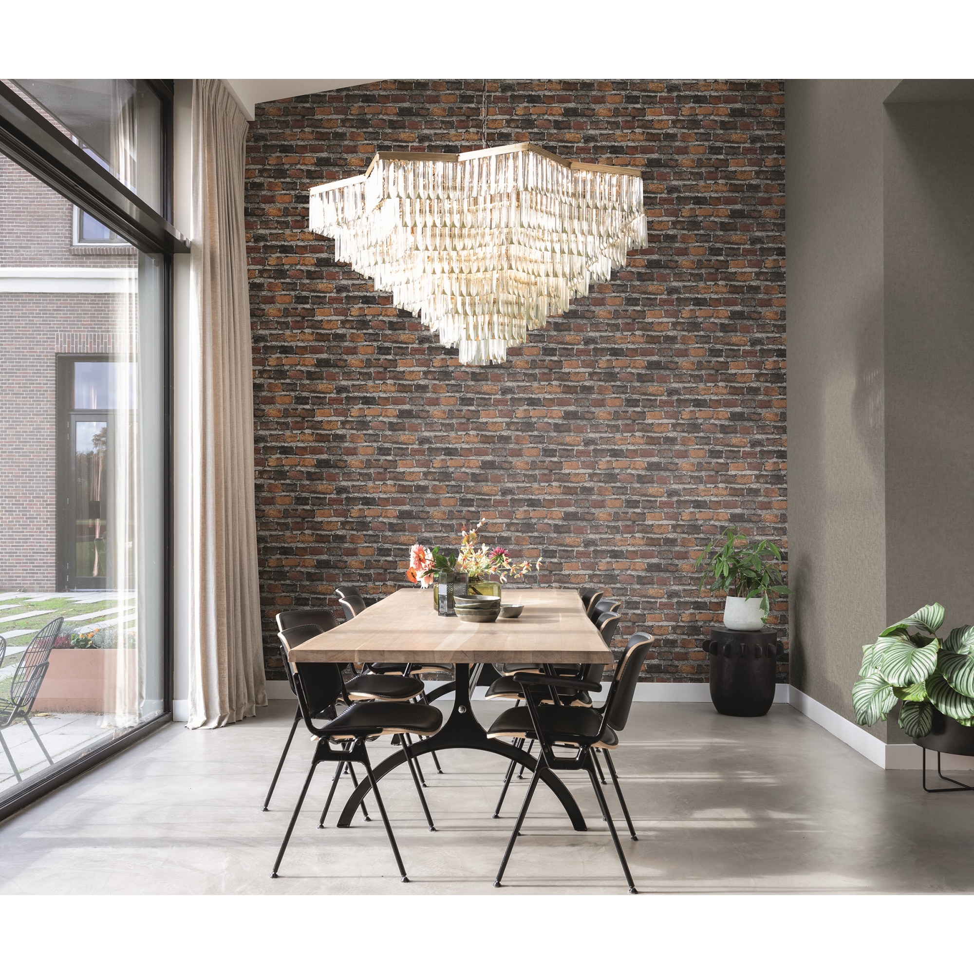 Papel Pintado TNT Tijolo Classic Loft 3 Castanho-2