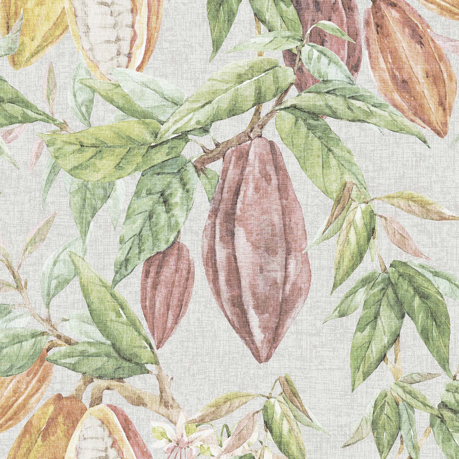 Papel pintado TNT Cocoa Origins Rasch - Verde 0,53 x 10 m Verde-1