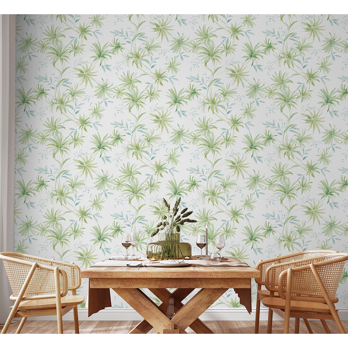 Papel de Parede TNT Umbrella Palm Origins Verde-2