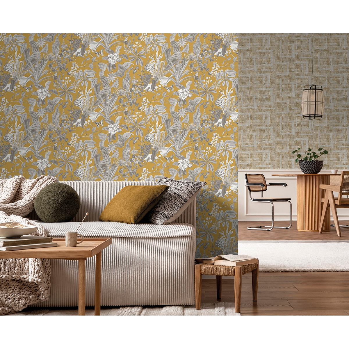 Papel de Parede TNT Bromelia Origins Mostarda-2
