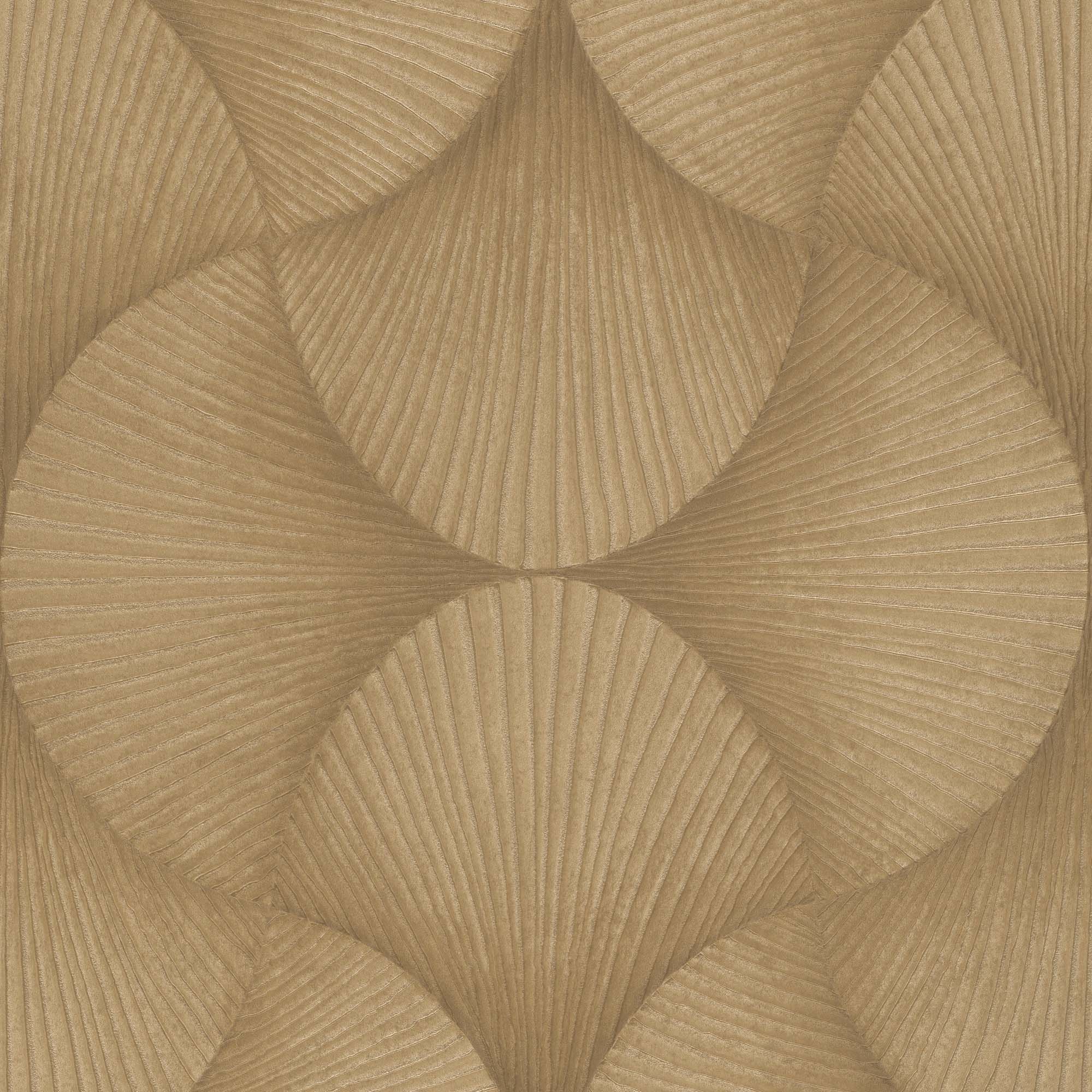 Papel pintado TNT Vintage Geométrico Chicago Rasch - Dorado 0,53 x 10 m Dorado-1