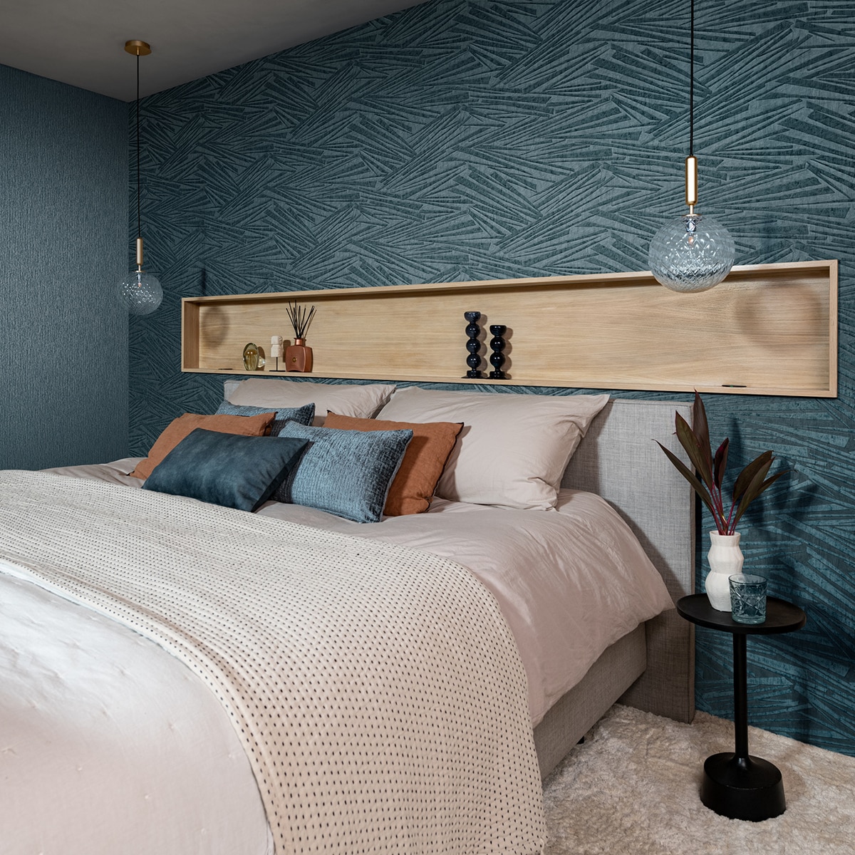 Papel de Parede TNT Bastões Chicago Azul-2