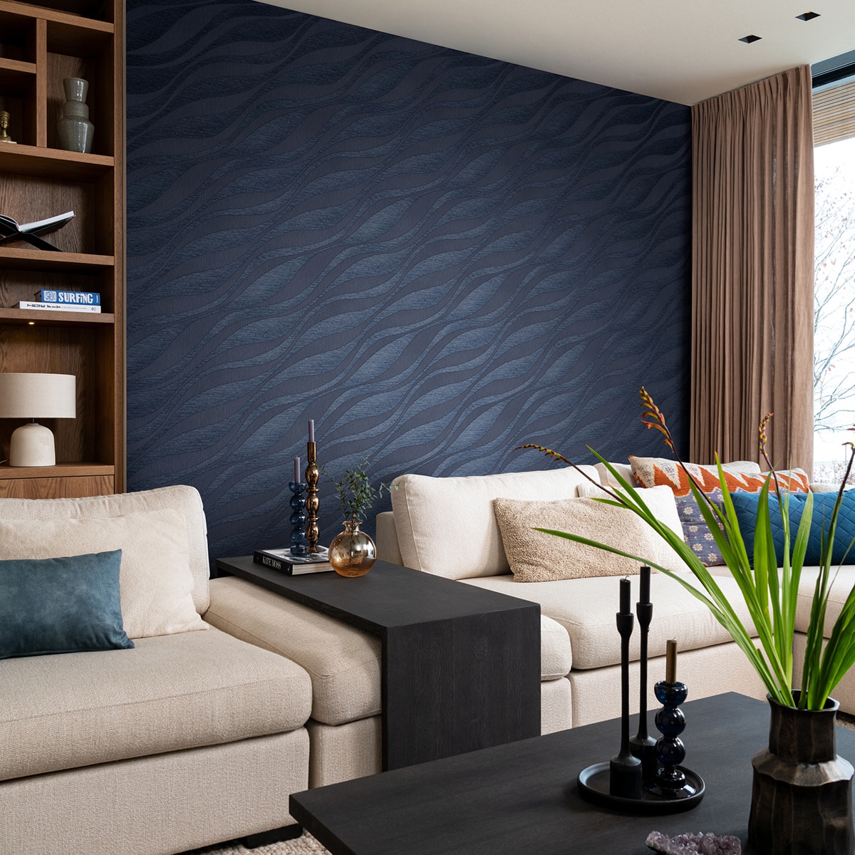 Papel de Parede TNT Ondas Chicago Azul-2