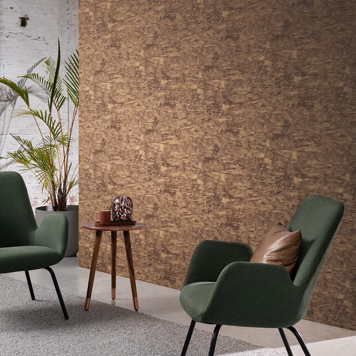 Papel de Parede TNT Efeito Cortiça Chicago Bronze-2
