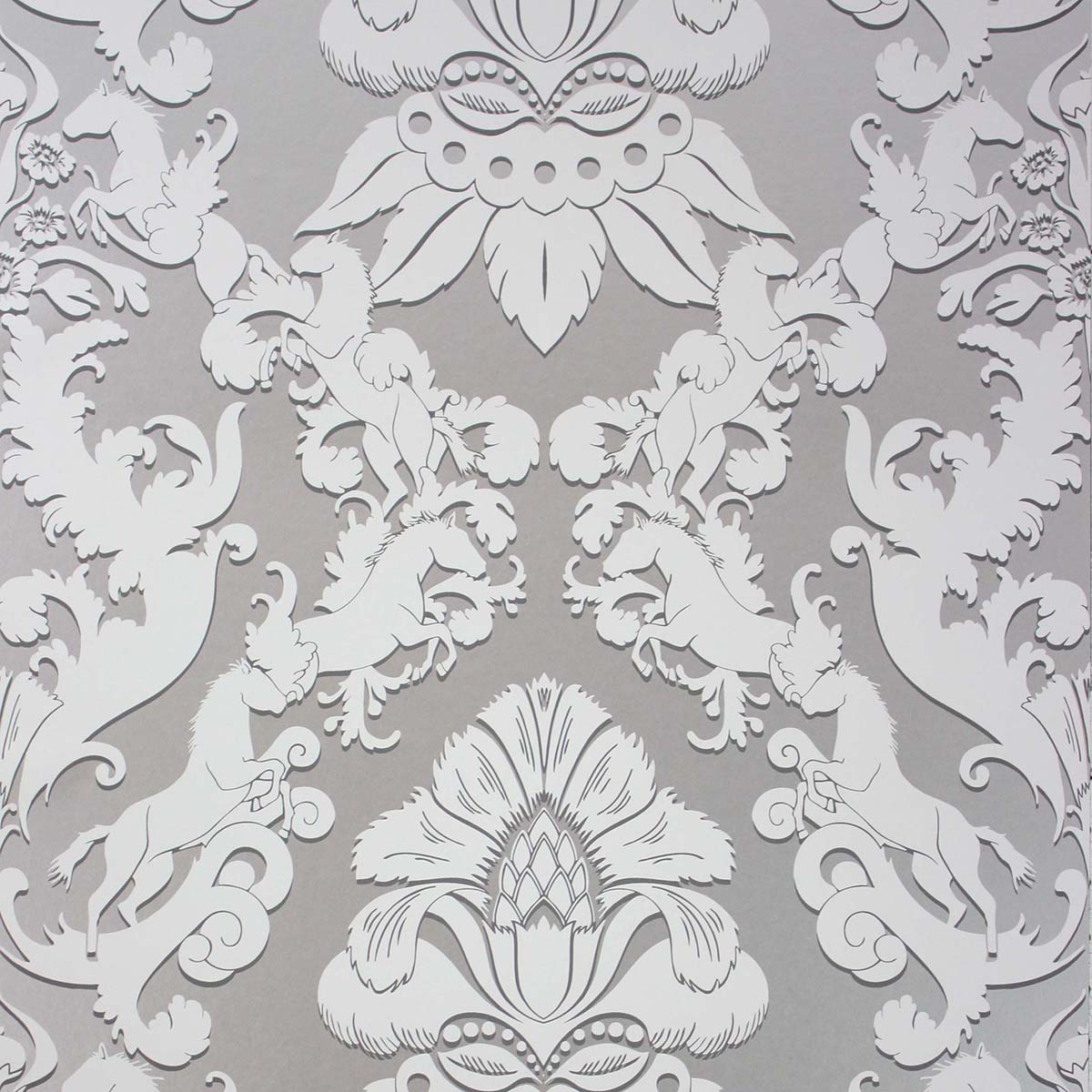 Papel pintado Pegasus Osborne & Little - Plata 0,53 x 10 m Plata-1